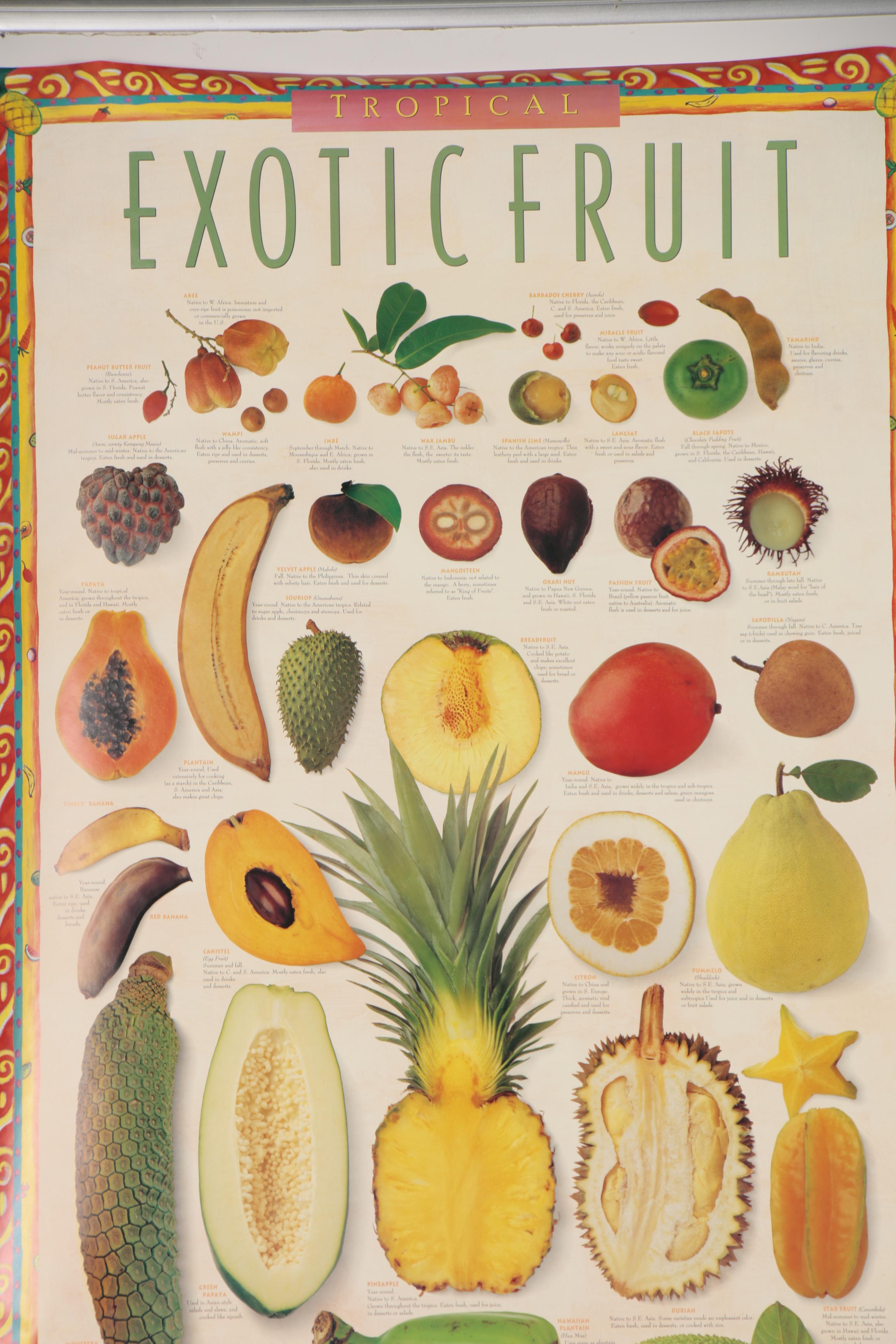 Celestial Arts Culinary Posters Including "Ken Hom's Asian Vegetables"