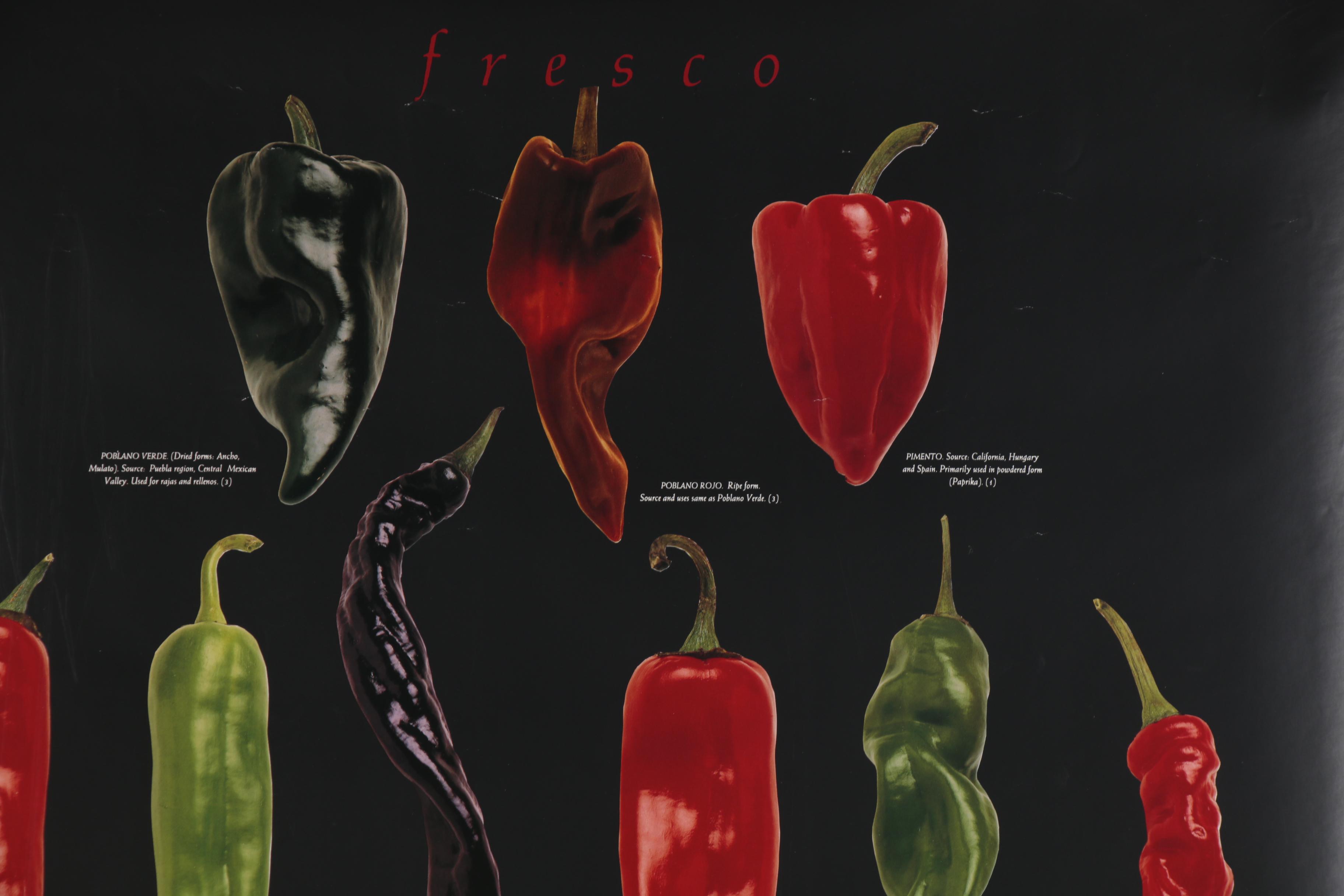 Celestial Arts Culinary Posters Including "Ken Hom's Asian Vegetables"