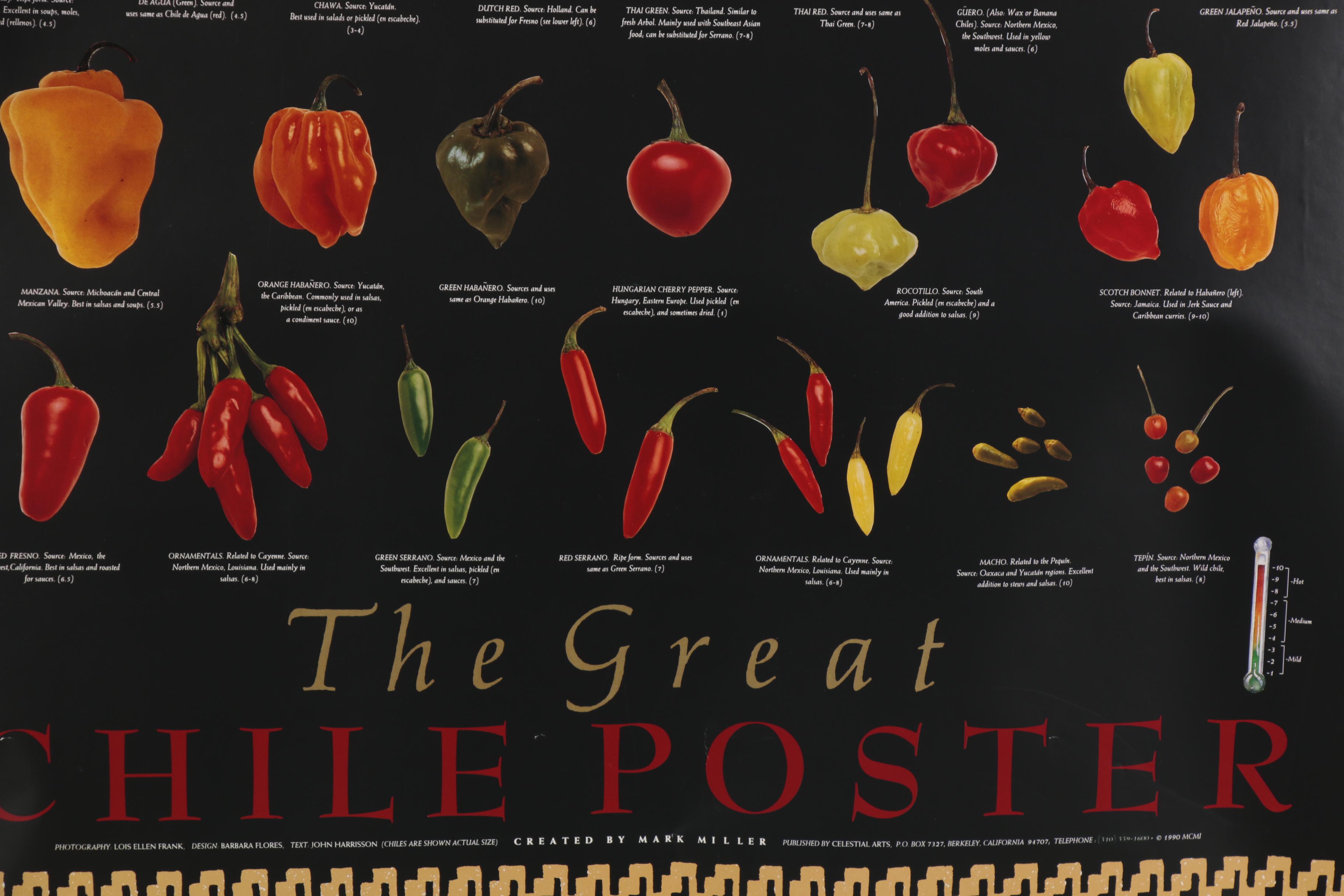Celestial Arts Culinary Posters Including "Ken Hom's Asian Vegetables"
