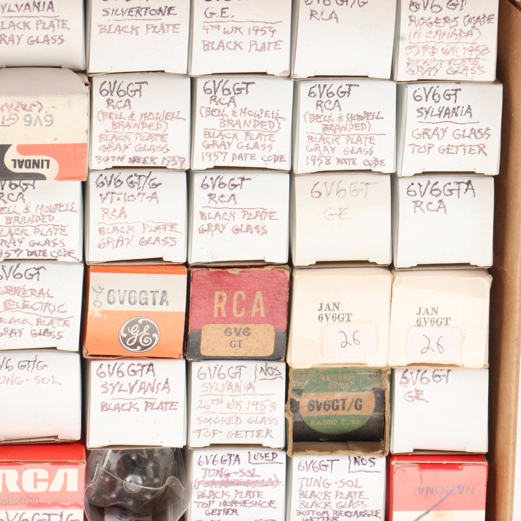 Lindal, GE, Sylvania, Raytheon, Tung-Sol, and RCA Electron Vacuum Tubes