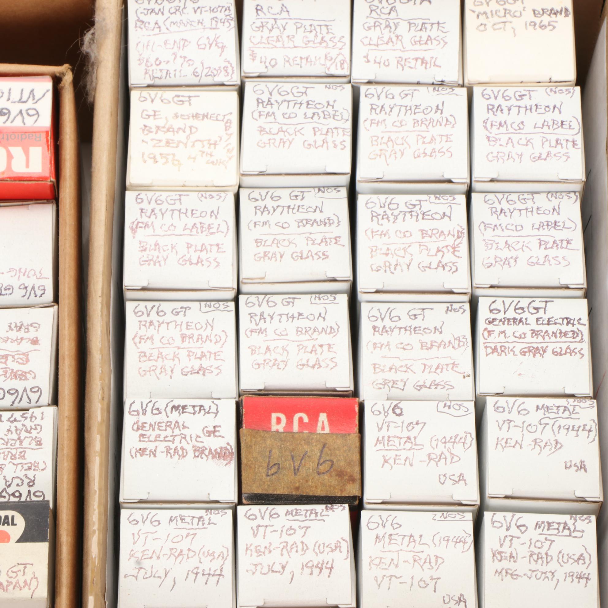 Lindal, GE, Sylvania, Raytheon, Tung-Sol, and RCA Electron Vacuum Tubes