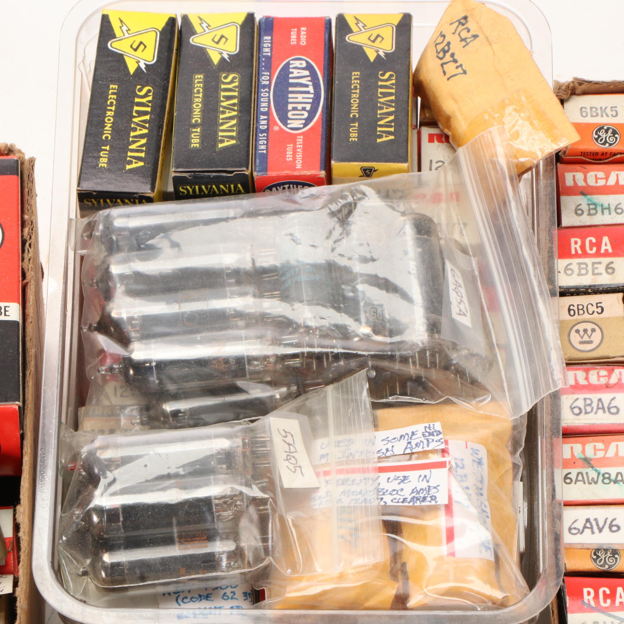 Lindal, GE, Sylvania, Raytheon, Tung-Sol, and RCA Electron Vacuum Tubes