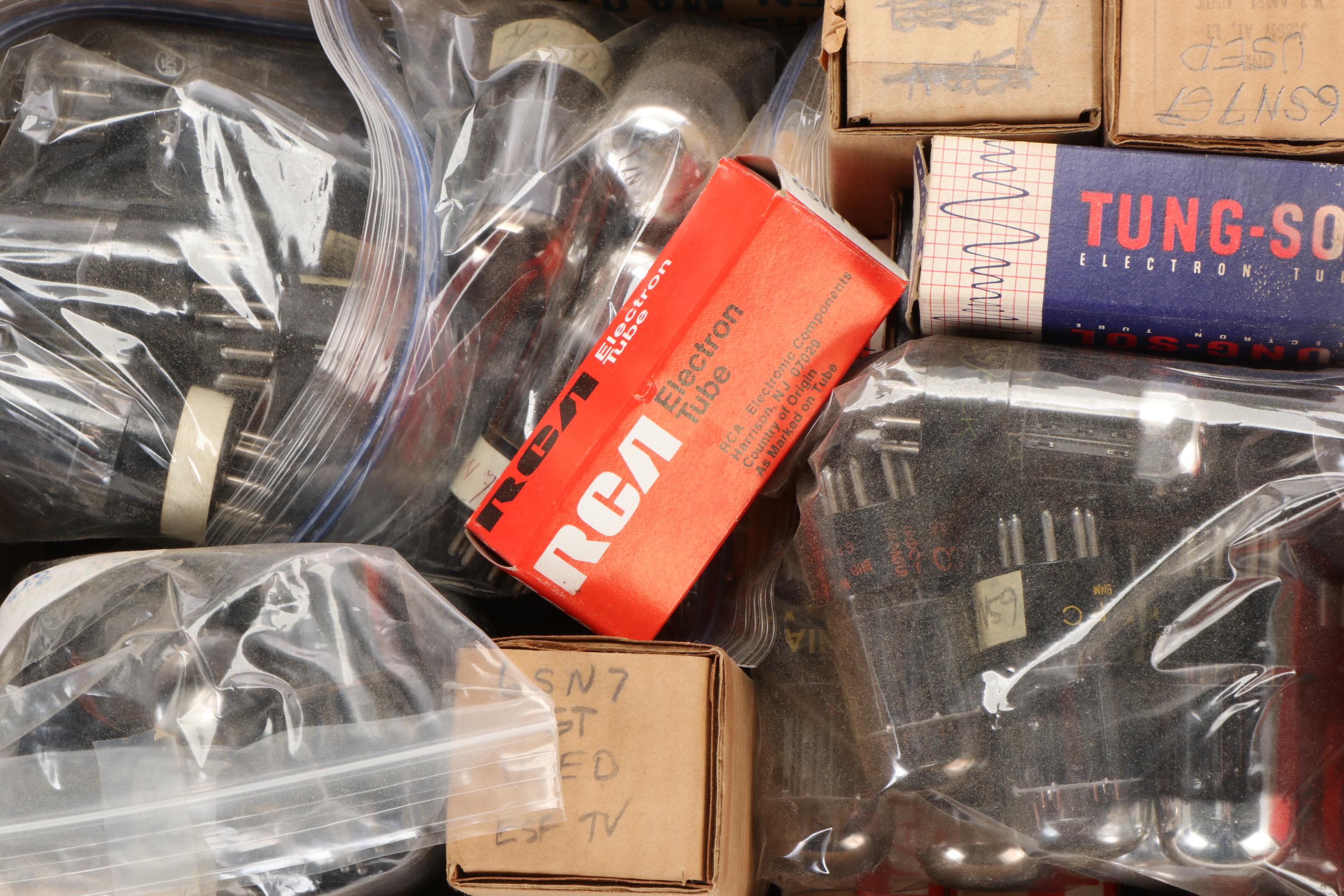 Lindal, GE, Sylvania, Raytheon, Tung-Sol, and RCA Electron Vacuum Tubes