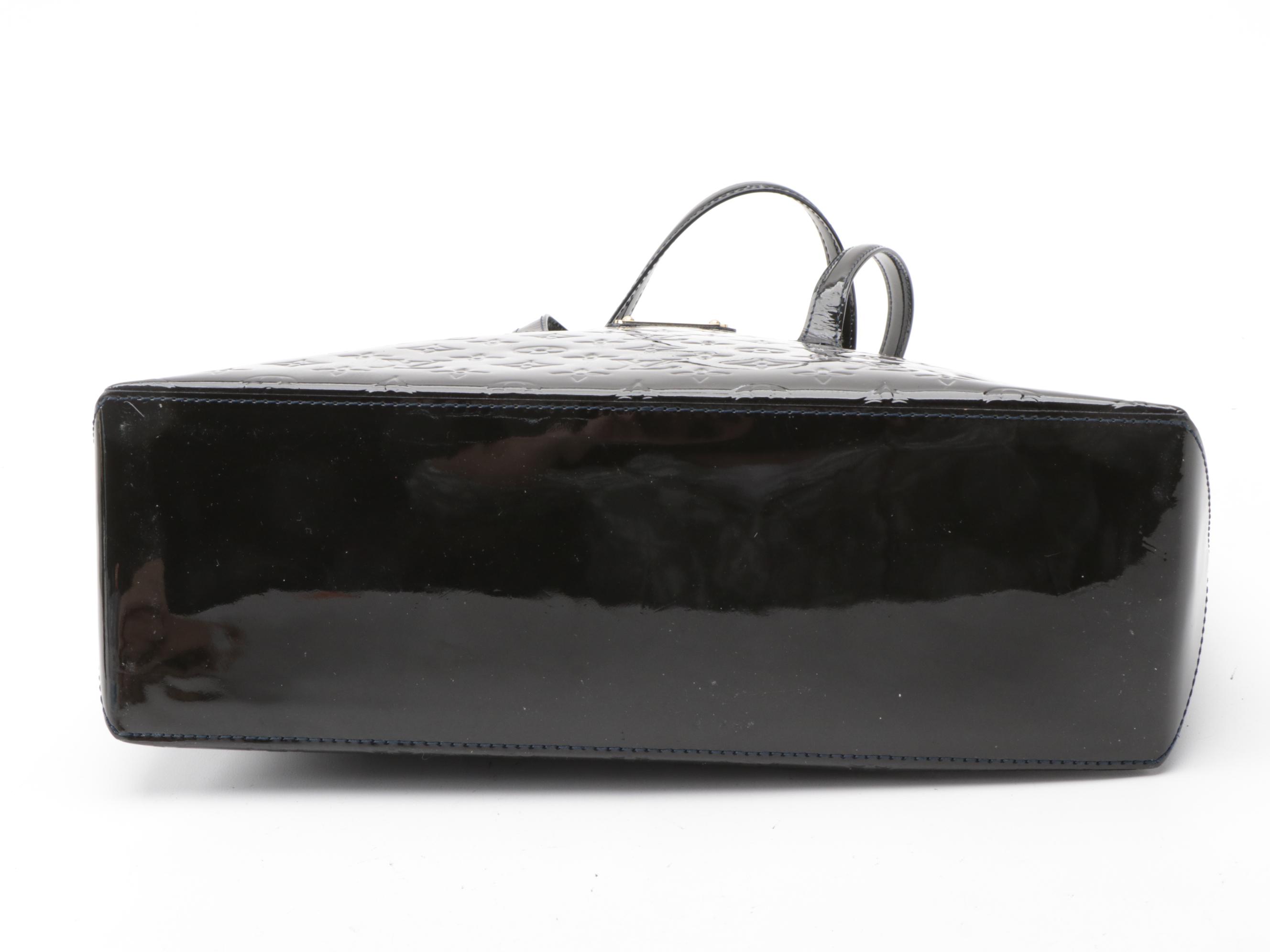 Louis Vuitton Monogram Bleu Inifini Vernis Wilshire MM Tote Bag