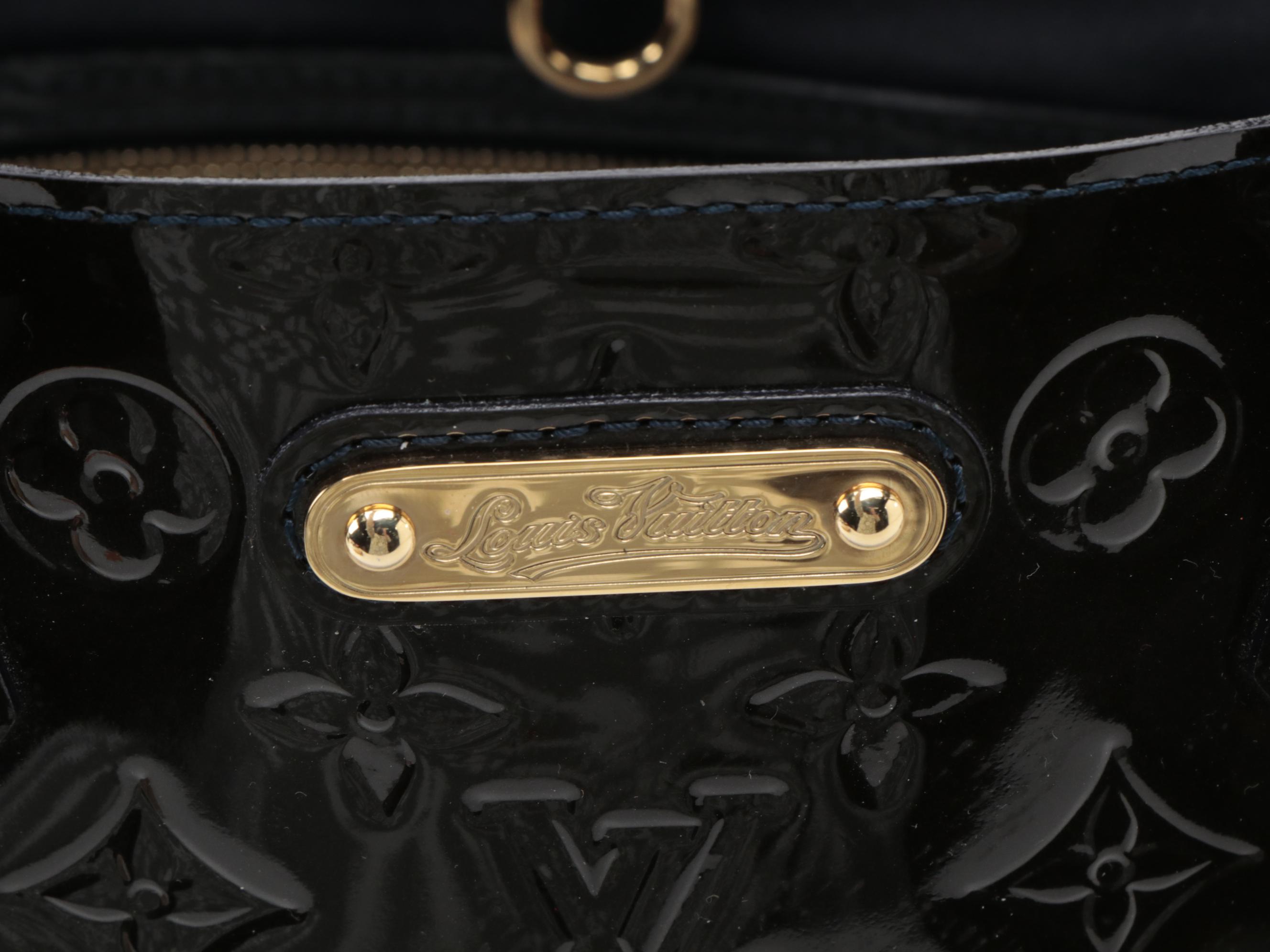 Louis Vuitton Monogram Bleu Inifini Vernis Wilshire MM Tote Bag