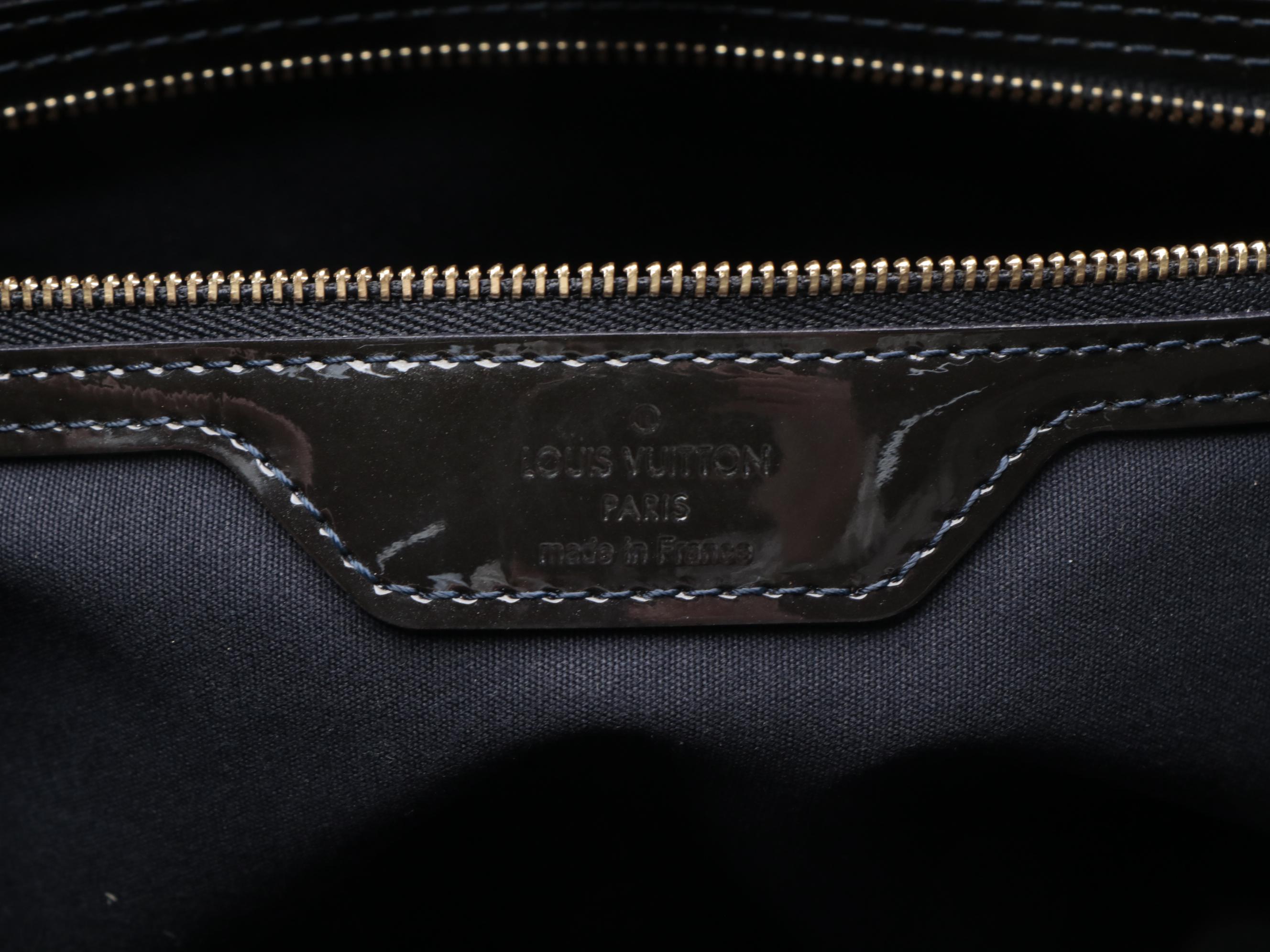 Louis Vuitton Monogram Bleu Inifini Vernis Wilshire MM Tote Bag