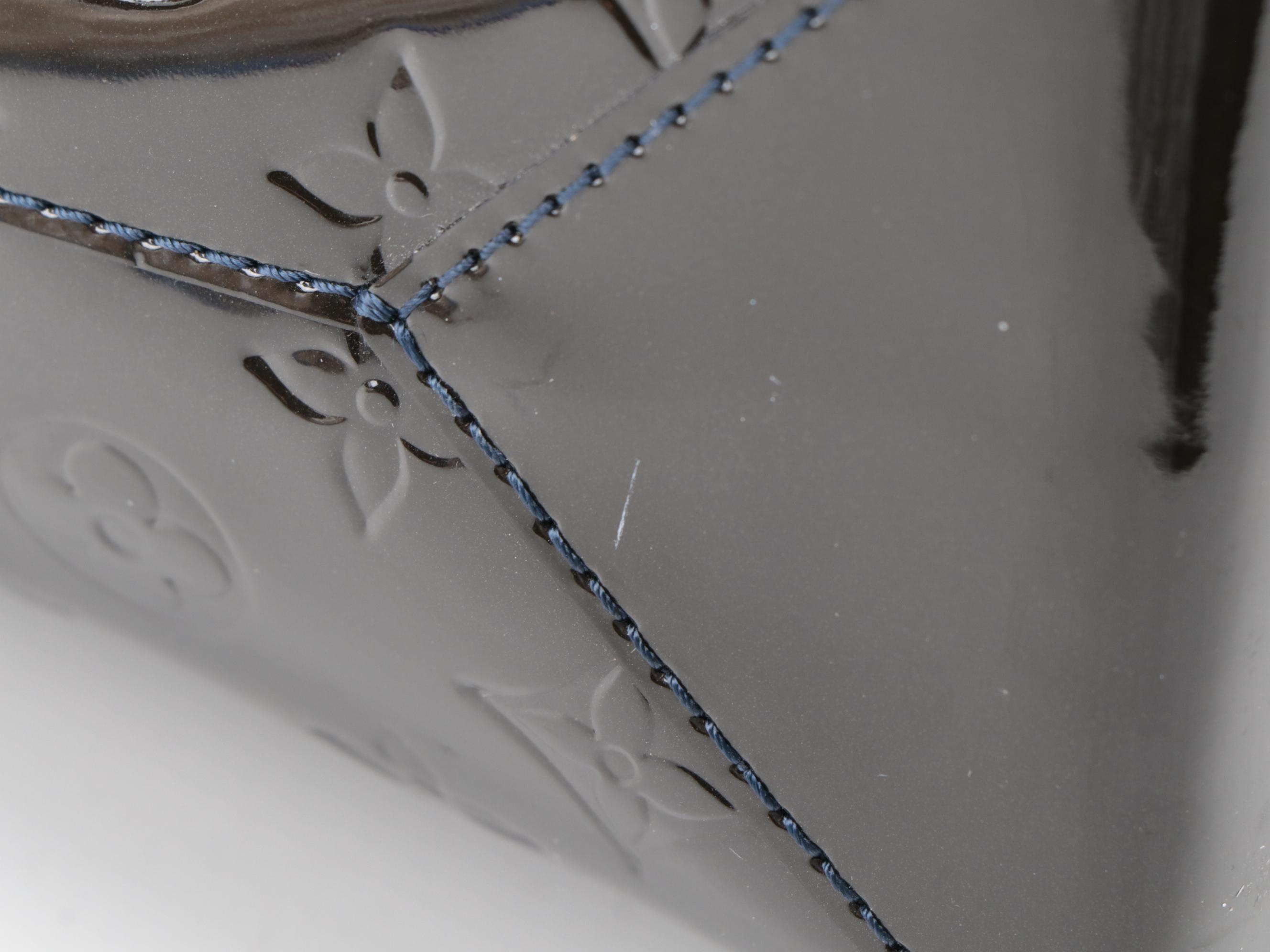 Louis Vuitton Monogram Bleu Inifini Vernis Wilshire MM Tote Bag