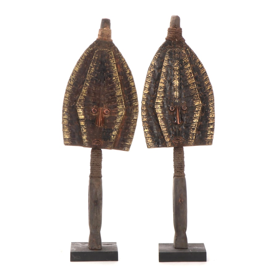 Kota-Mahongwe Style Reliquary Guardian Figures, Central Africa