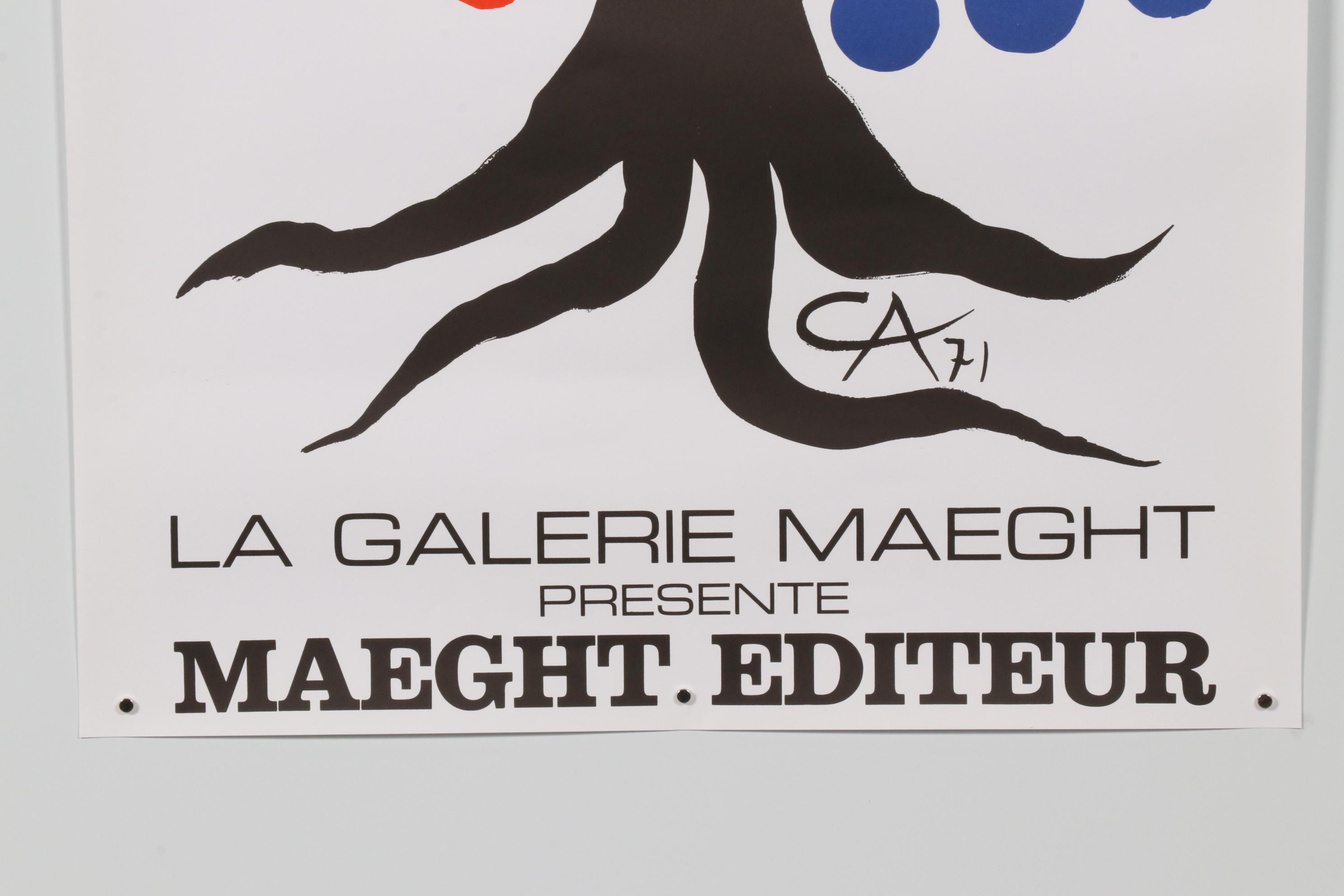 Poster after Alexander Calder "La Gallerie Maeght Presente Maeght Editeur"