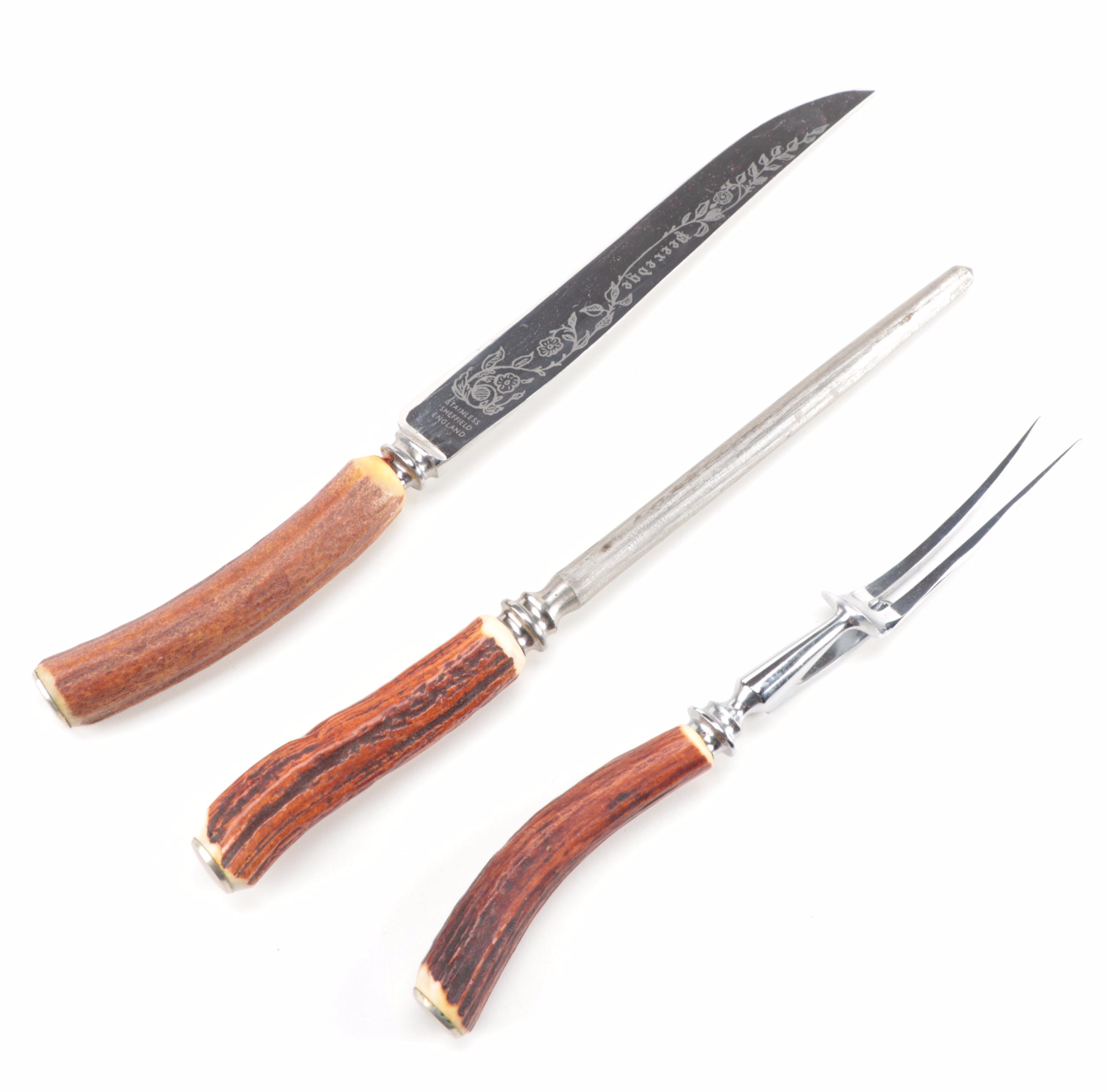 Regent-Sheffield Peeredge Three Piece Carving Set with Case