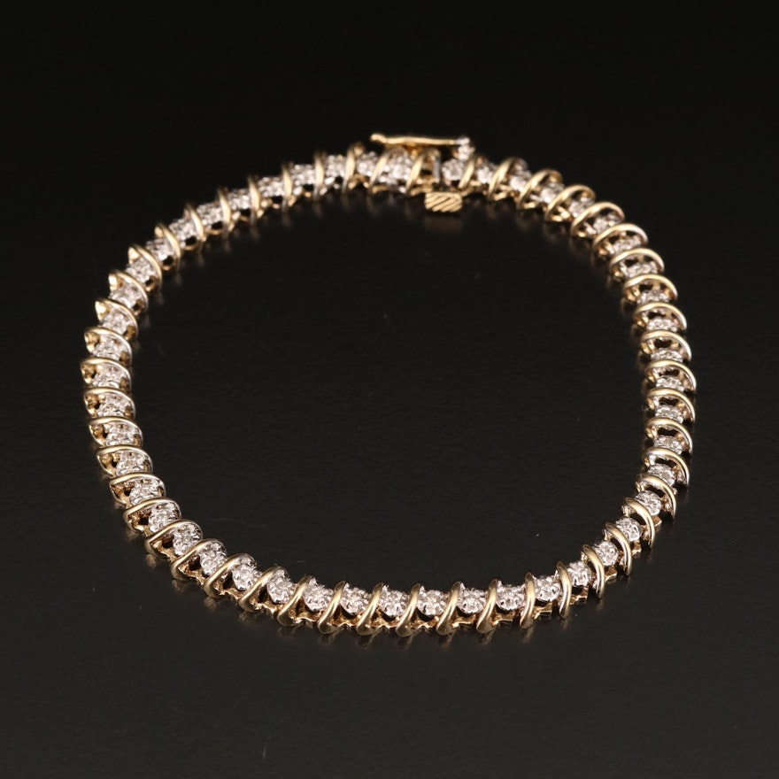 10K 1.10 CTW Diamond Bracelet