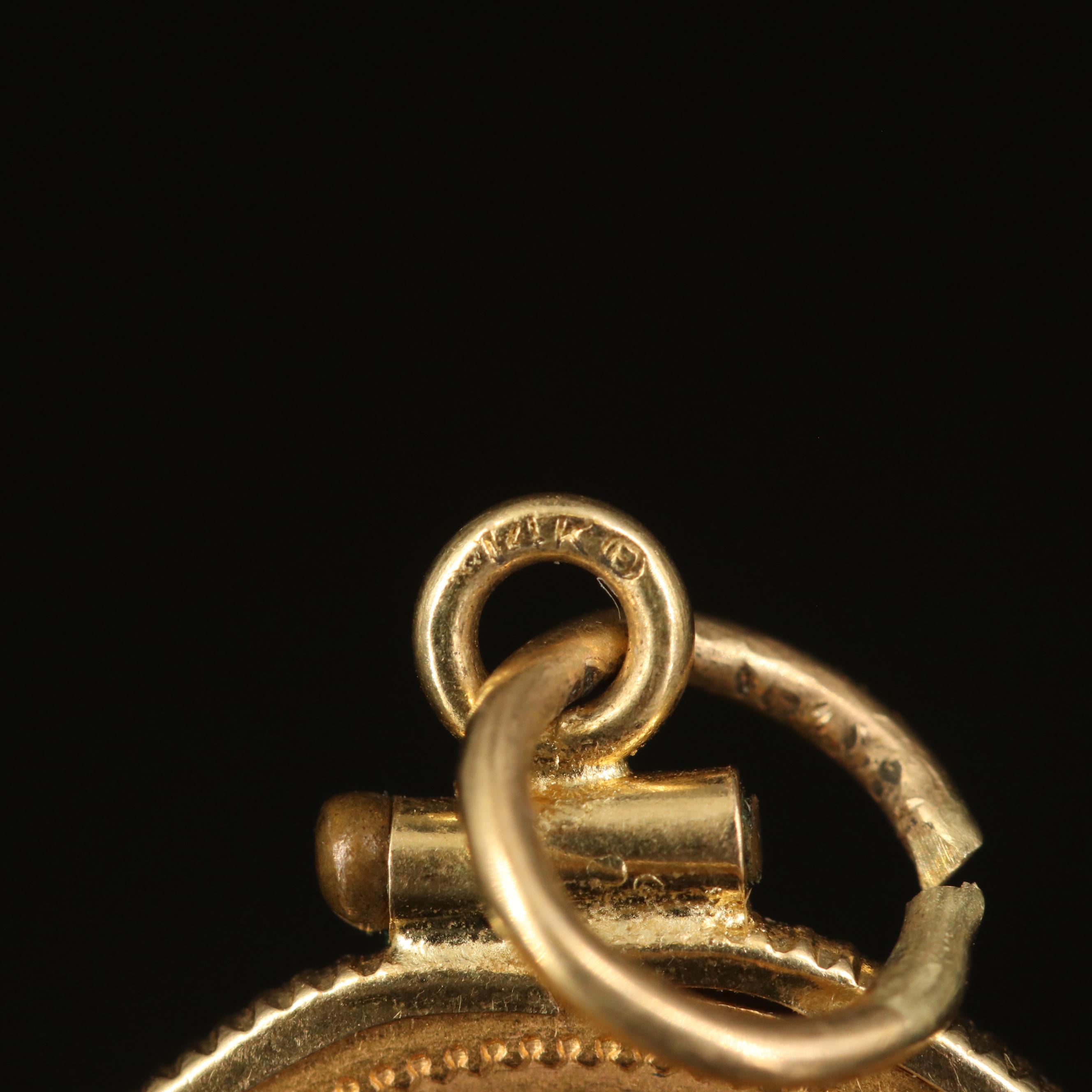 1903 Russia 5 Roubles Gold Coin Pendant