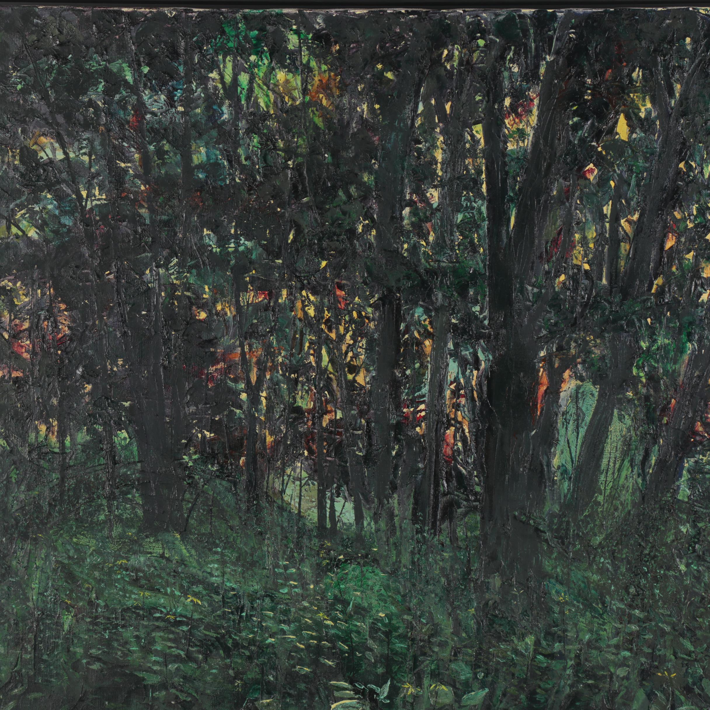 Gerald C. Moore Landscape Acrylic Painting, Mid to Late 20th Century