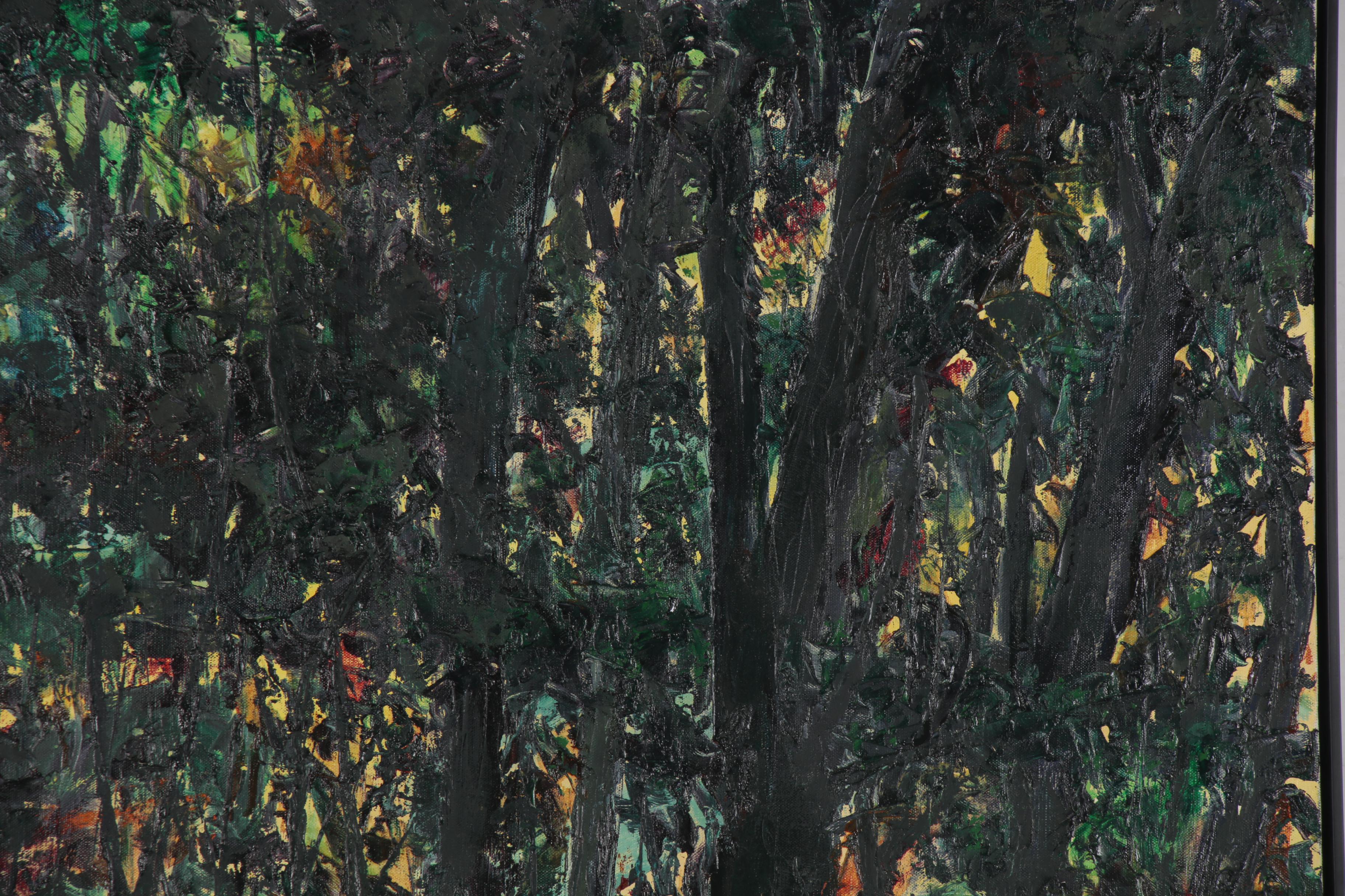 Gerald C. Moore Landscape Acrylic Painting, Mid to Late 20th Century