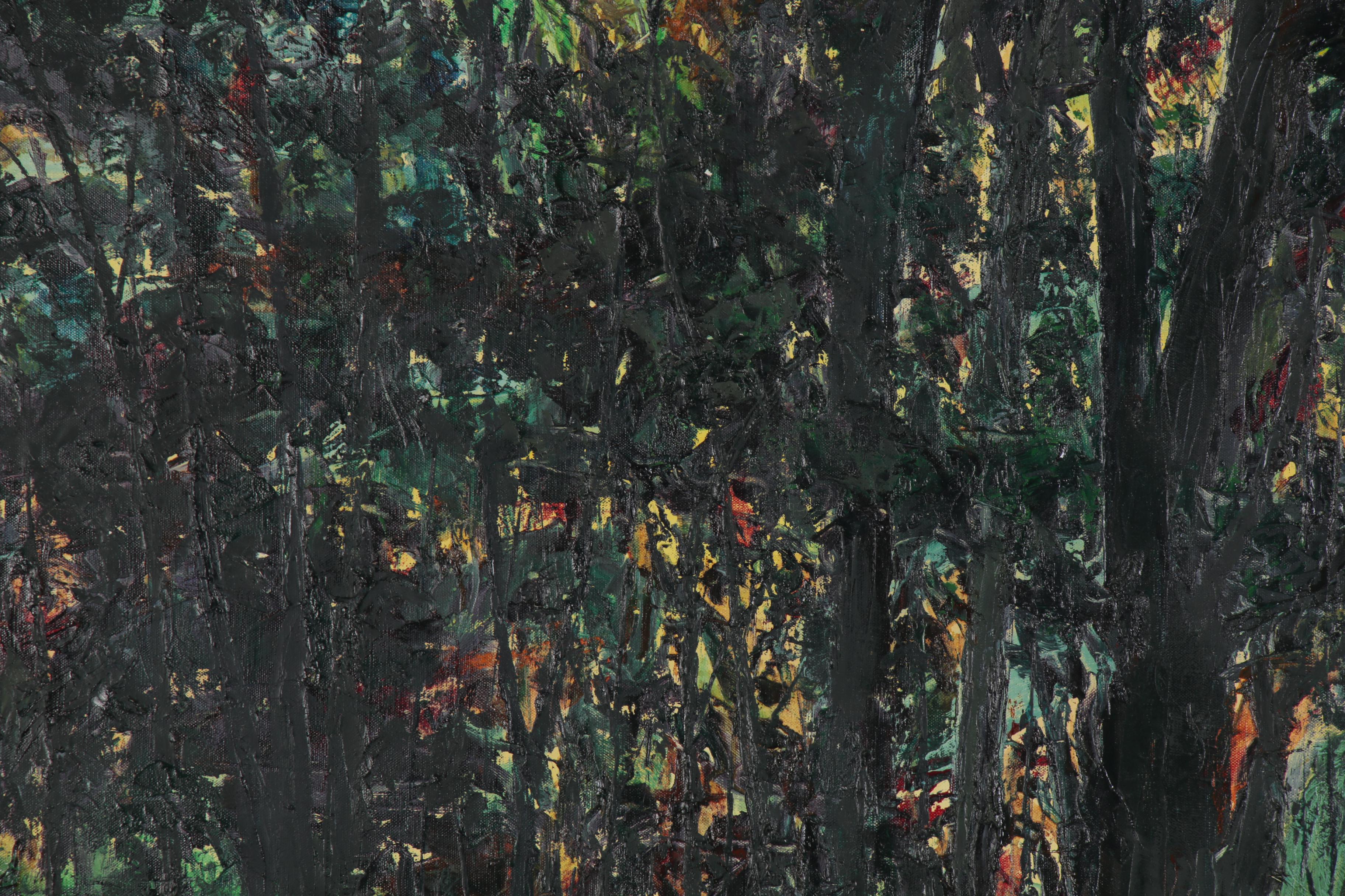 Gerald C. Moore Landscape Acrylic Painting, Mid to Late 20th Century