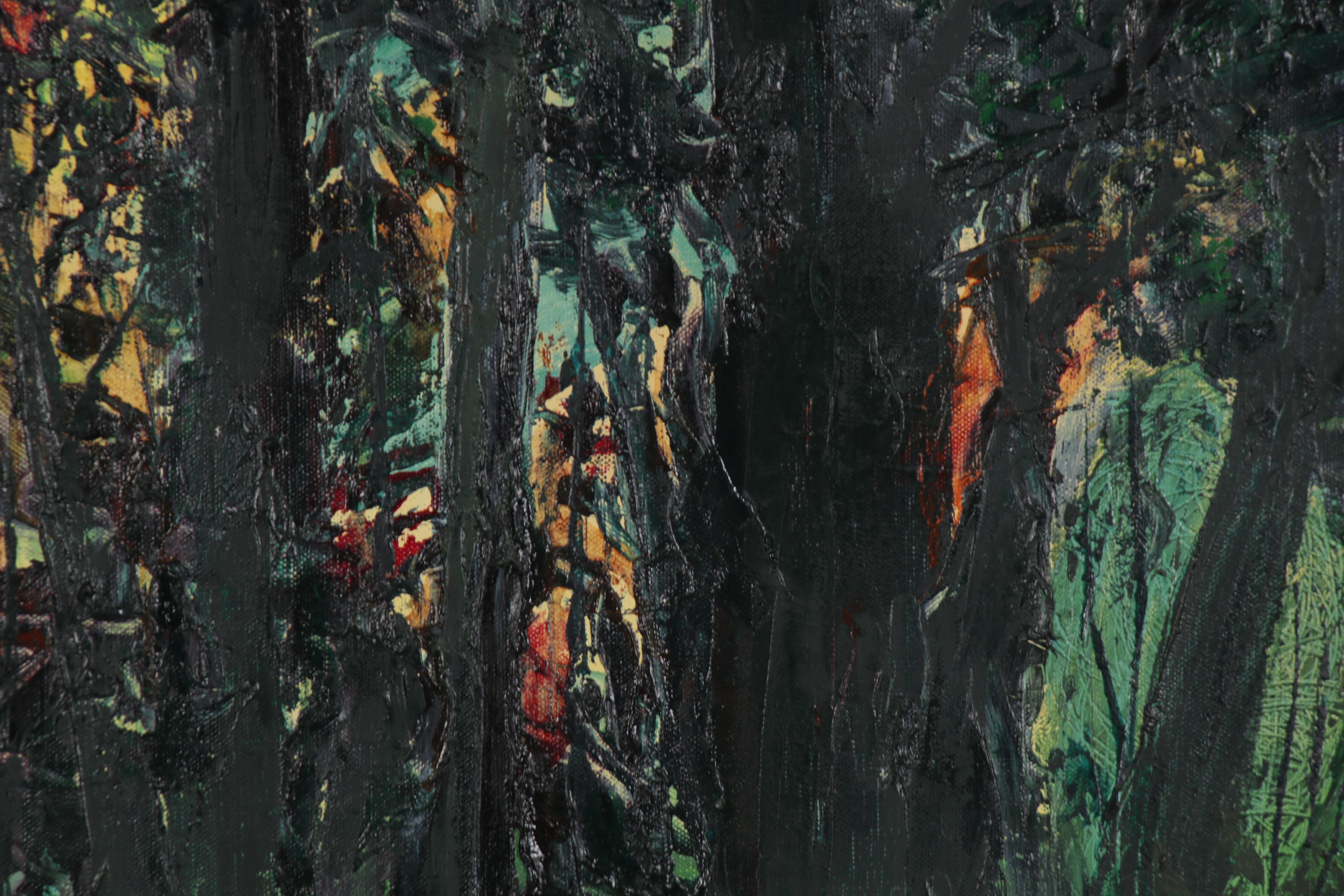 Gerald C. Moore Landscape Acrylic Painting, Mid to Late 20th Century