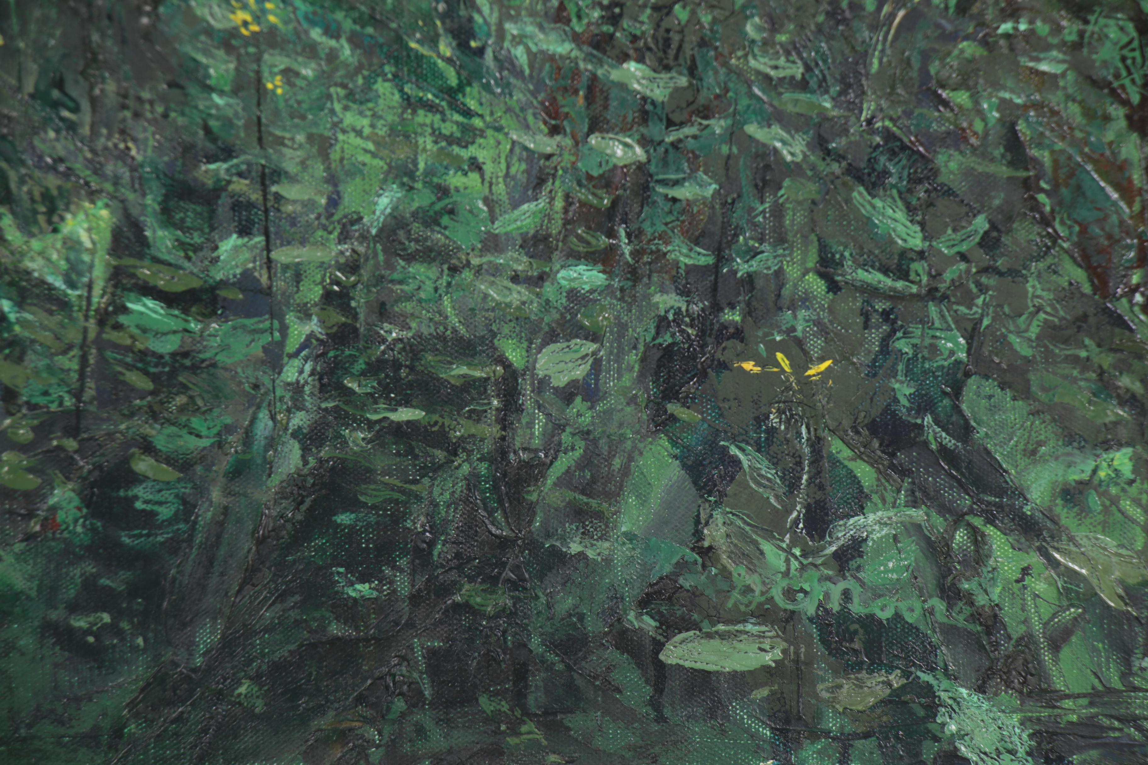 Gerald C. Moore Landscape Acrylic Painting, Mid to Late 20th Century