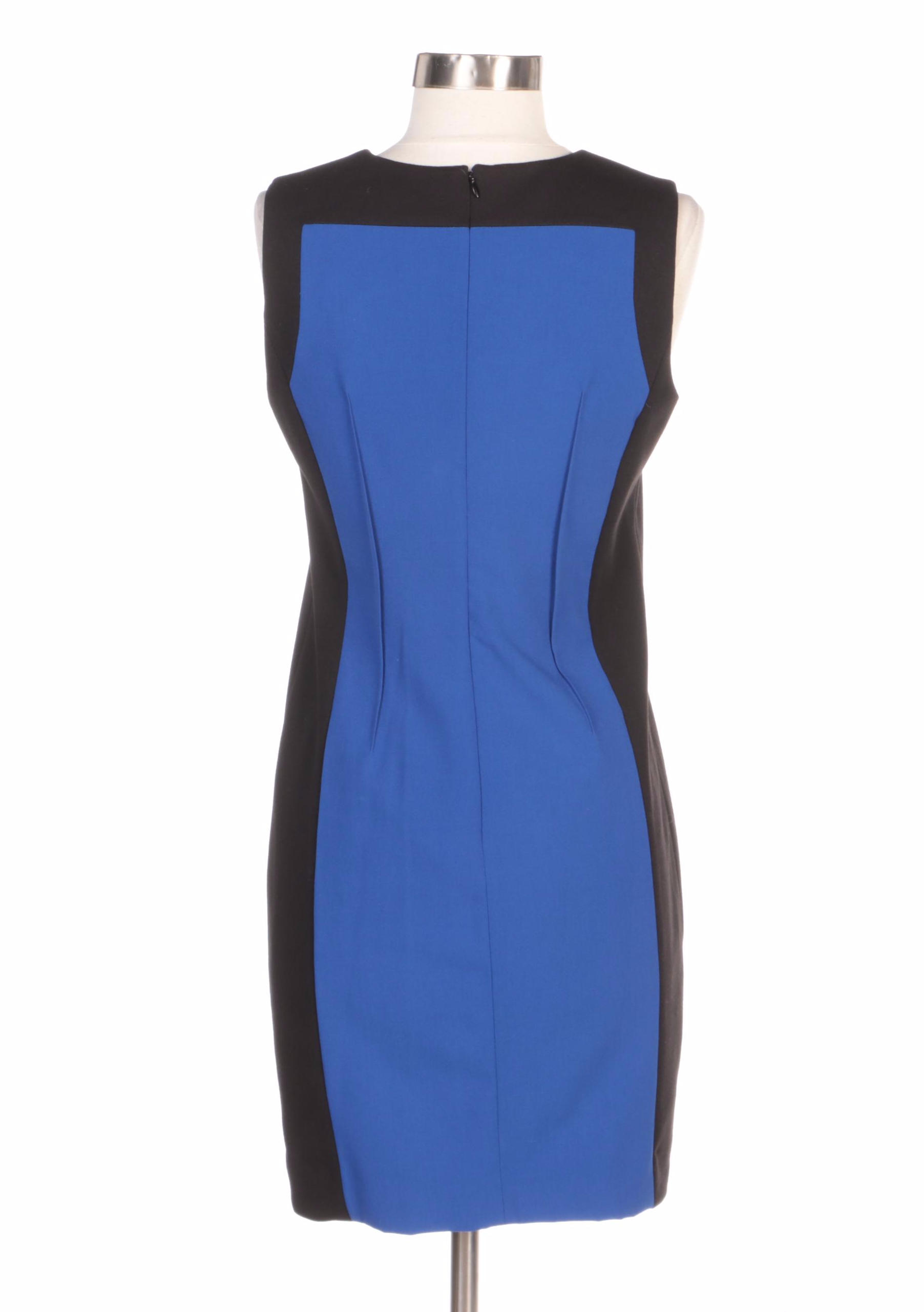 Calvin Klein Blue/Black Sheath Dress and London Times Petite Printed Shift Dress