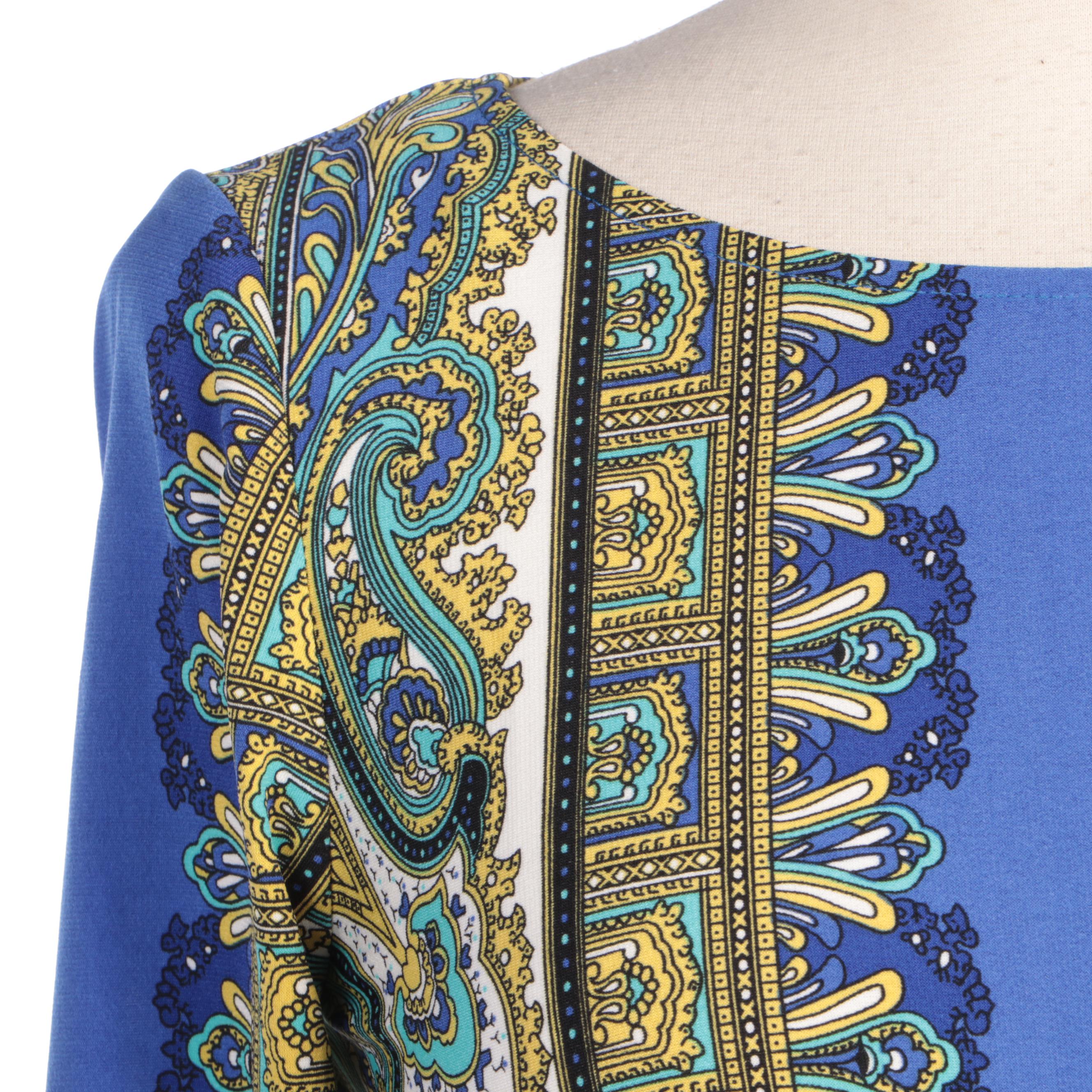 Calvin Klein Blue/Black Sheath Dress and London Times Petite Printed Shift Dress