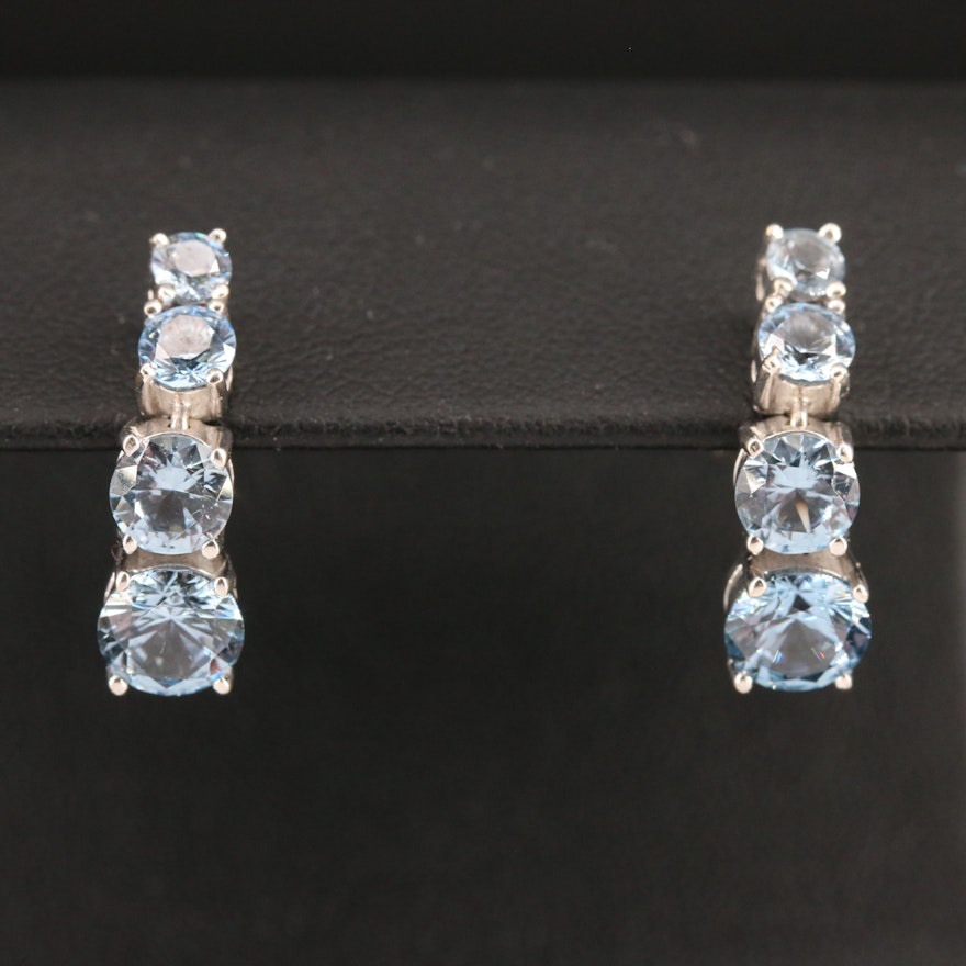 18K Graduated Spinel Drop Earrings