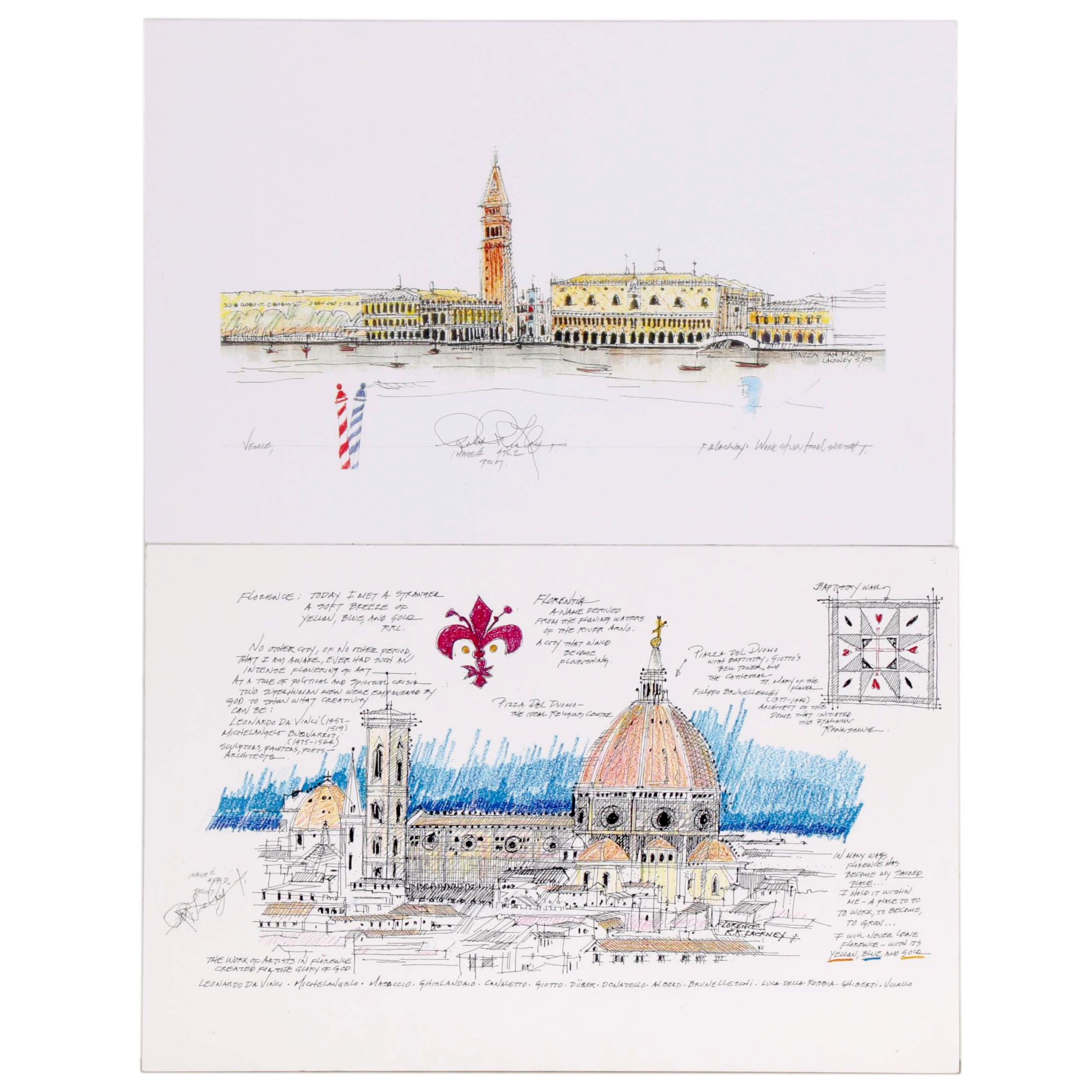 Robert Lackney Giclées of Architectural Buildings, 21st Century