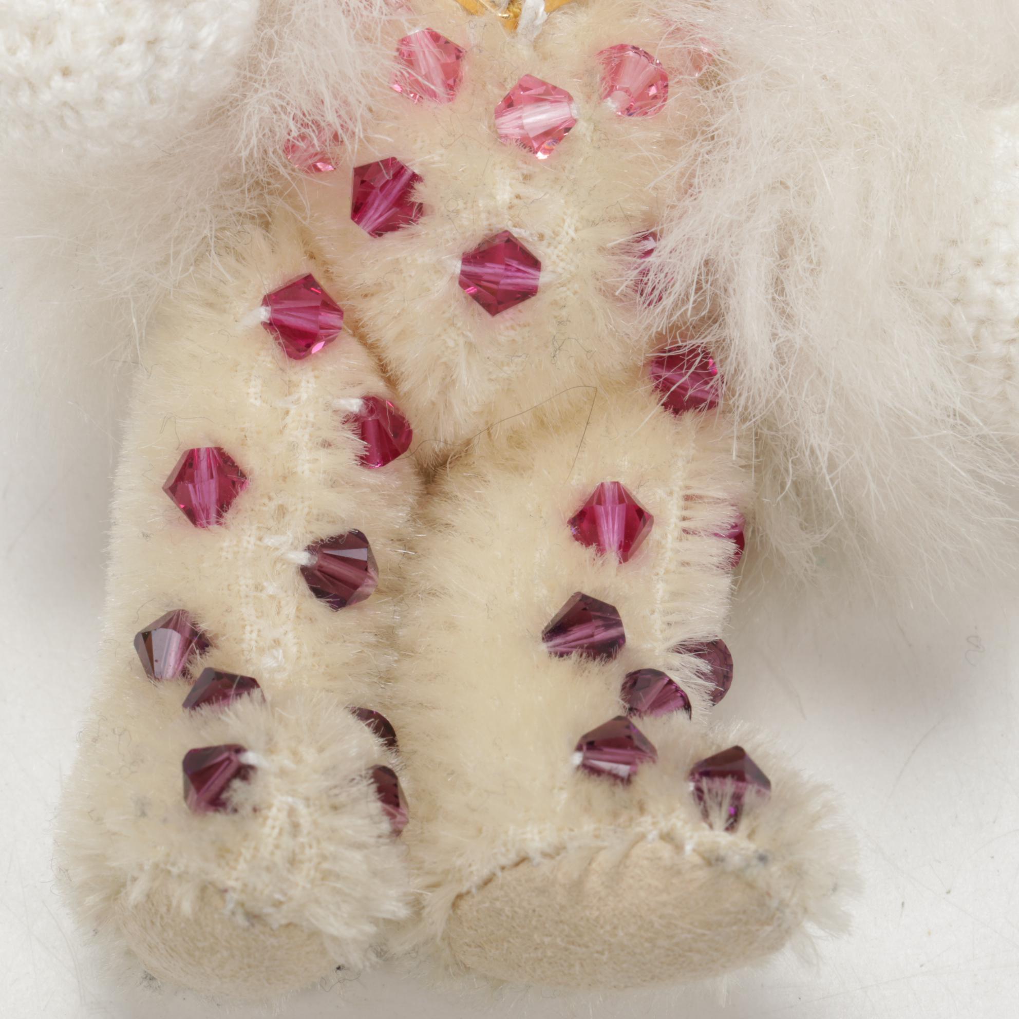 Prada Teddy Bear Keychain in Mohair