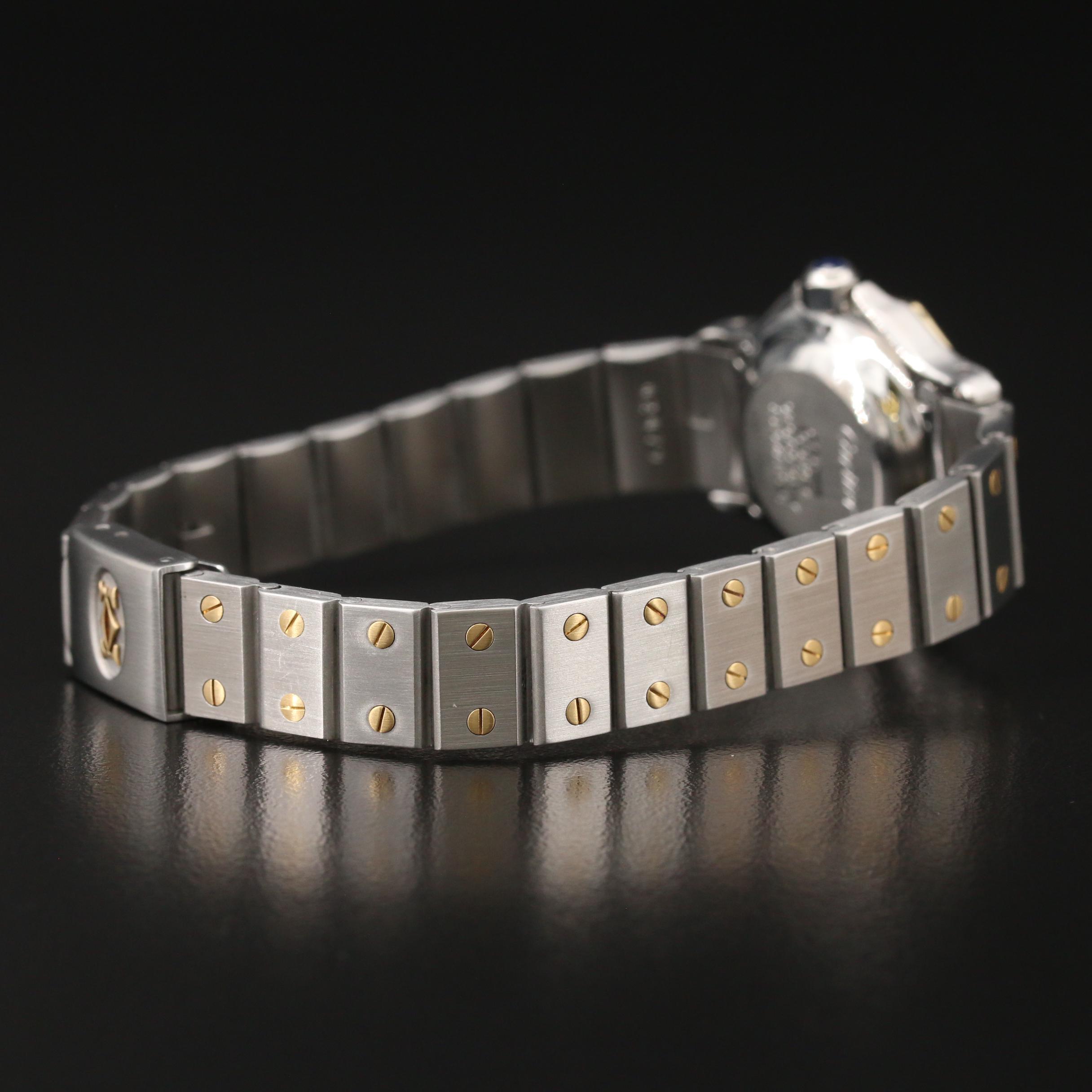 Vintage Cartier Santos Ronde 18K and Stainless Steel Automatic Watch