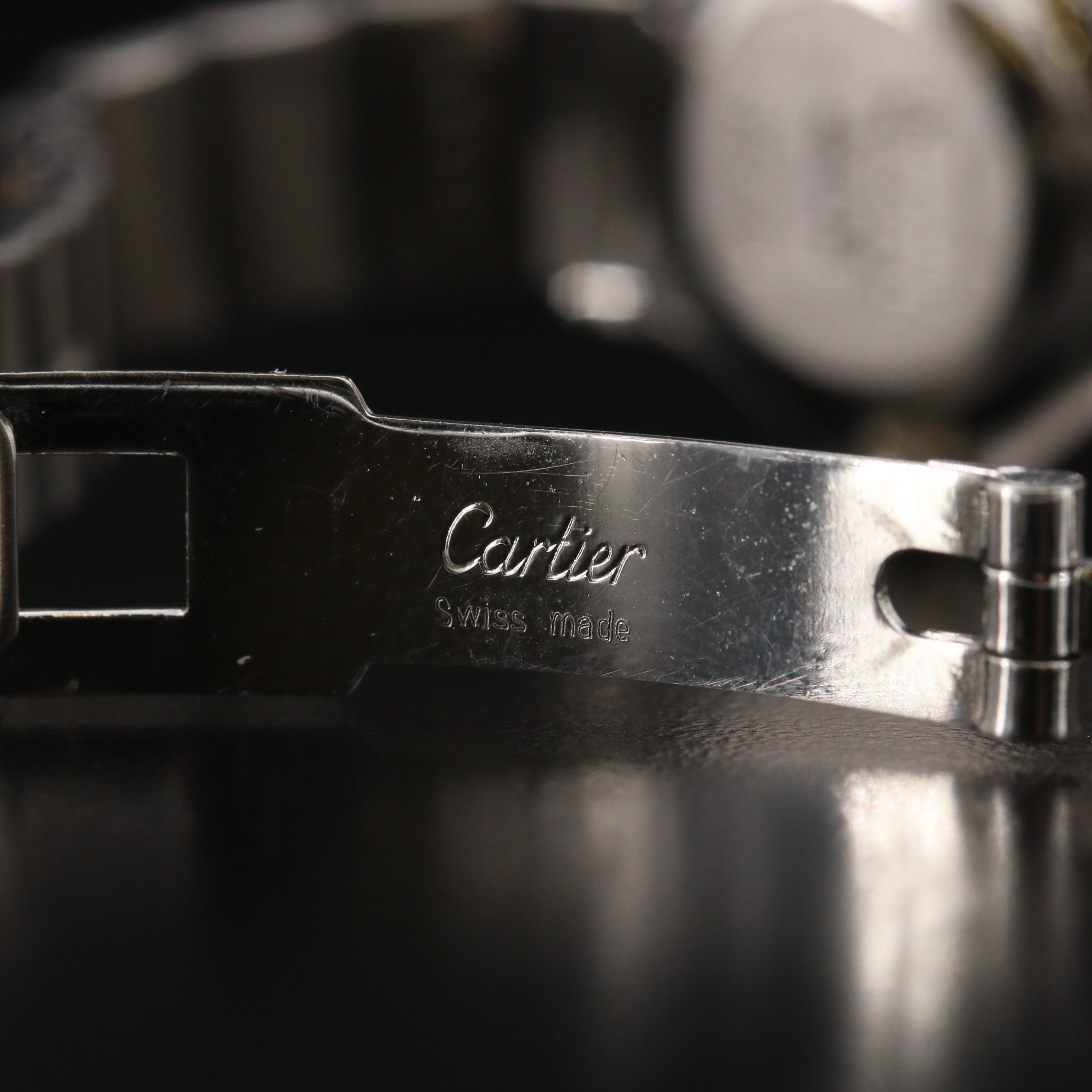 Vintage Cartier Santos Ronde 18K and Stainless Steel Automatic Watch