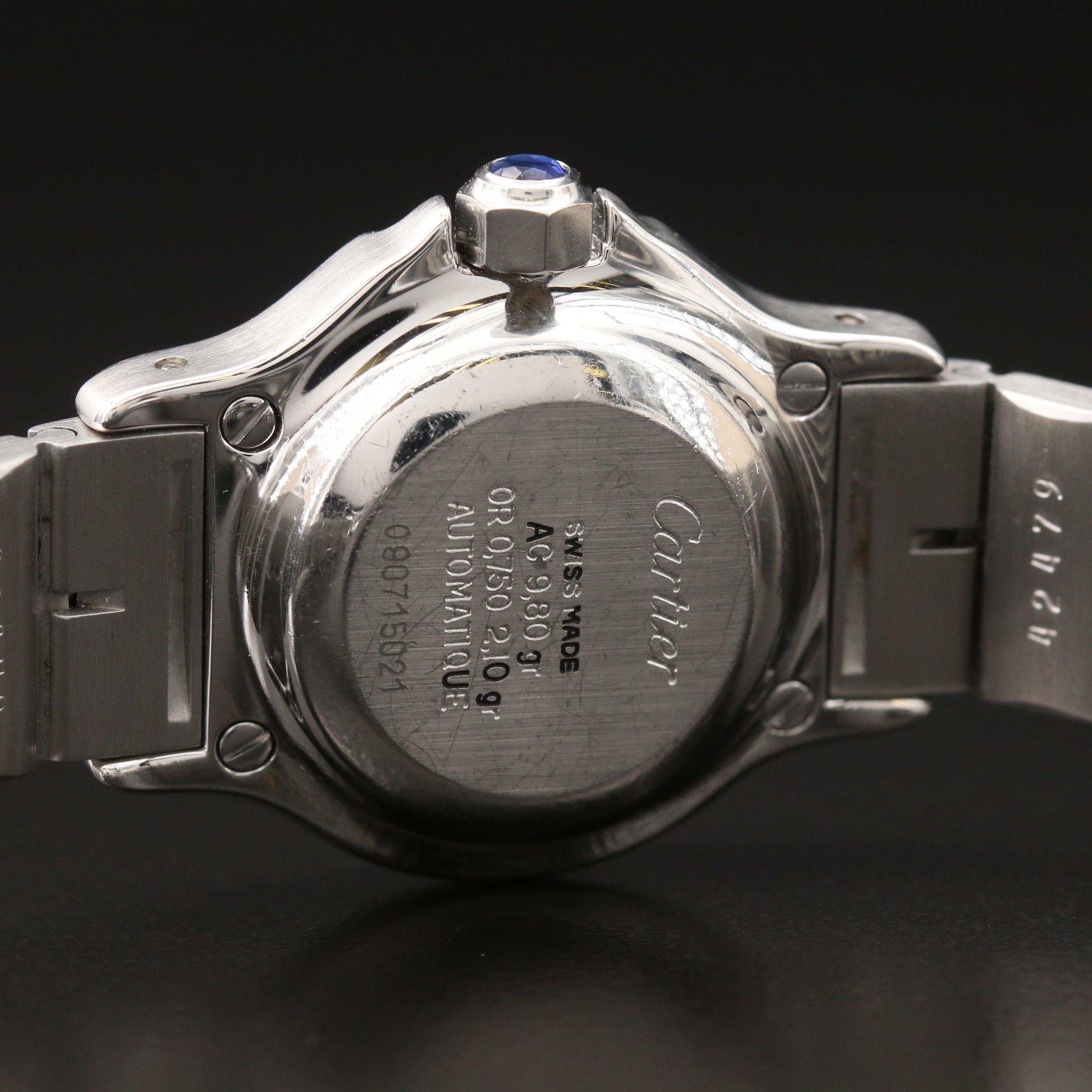 Vintage Cartier Santos Ronde 18K and Stainless Steel Automatic Watch