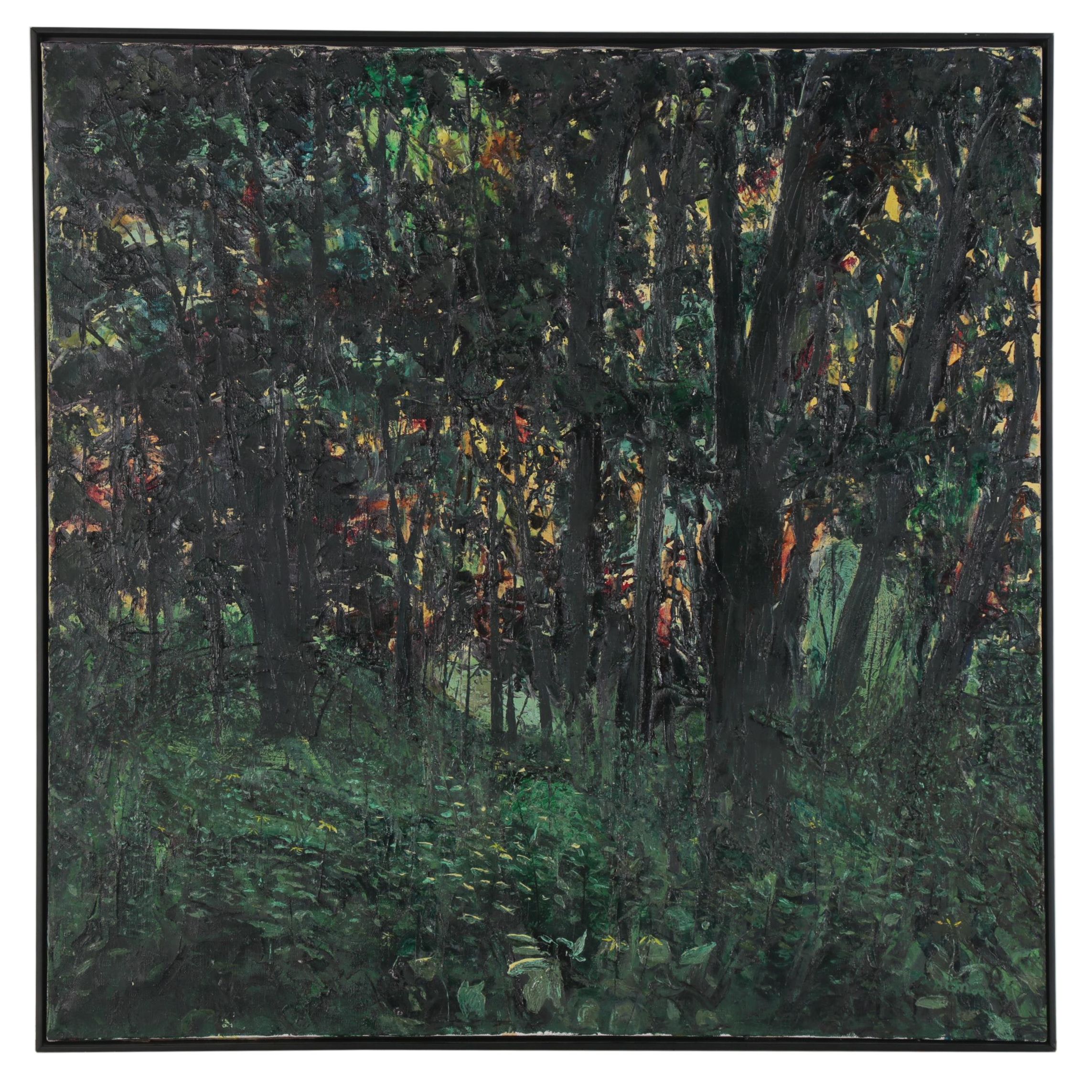 Gerald C. Moore Landscape Acrylic Painting, Mid to Late 20th Century