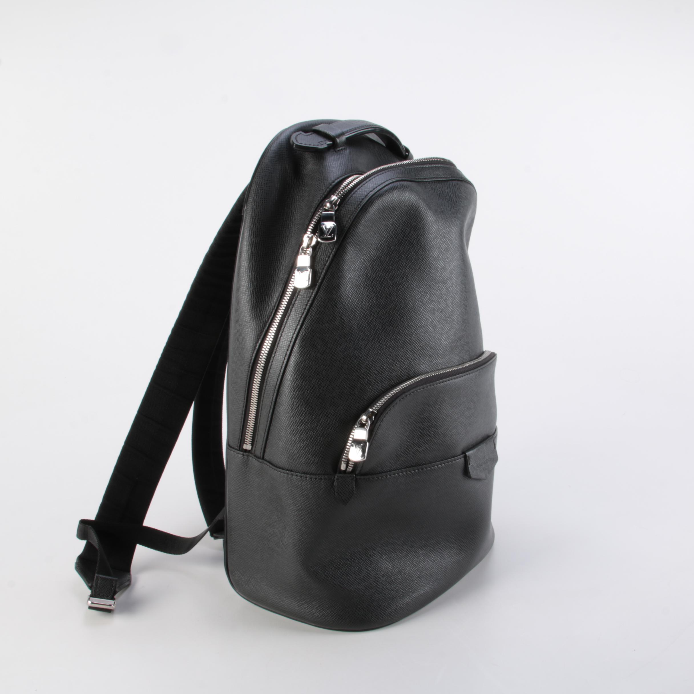 Louis Vuitton Anton Backpack in Black Taiga Leather