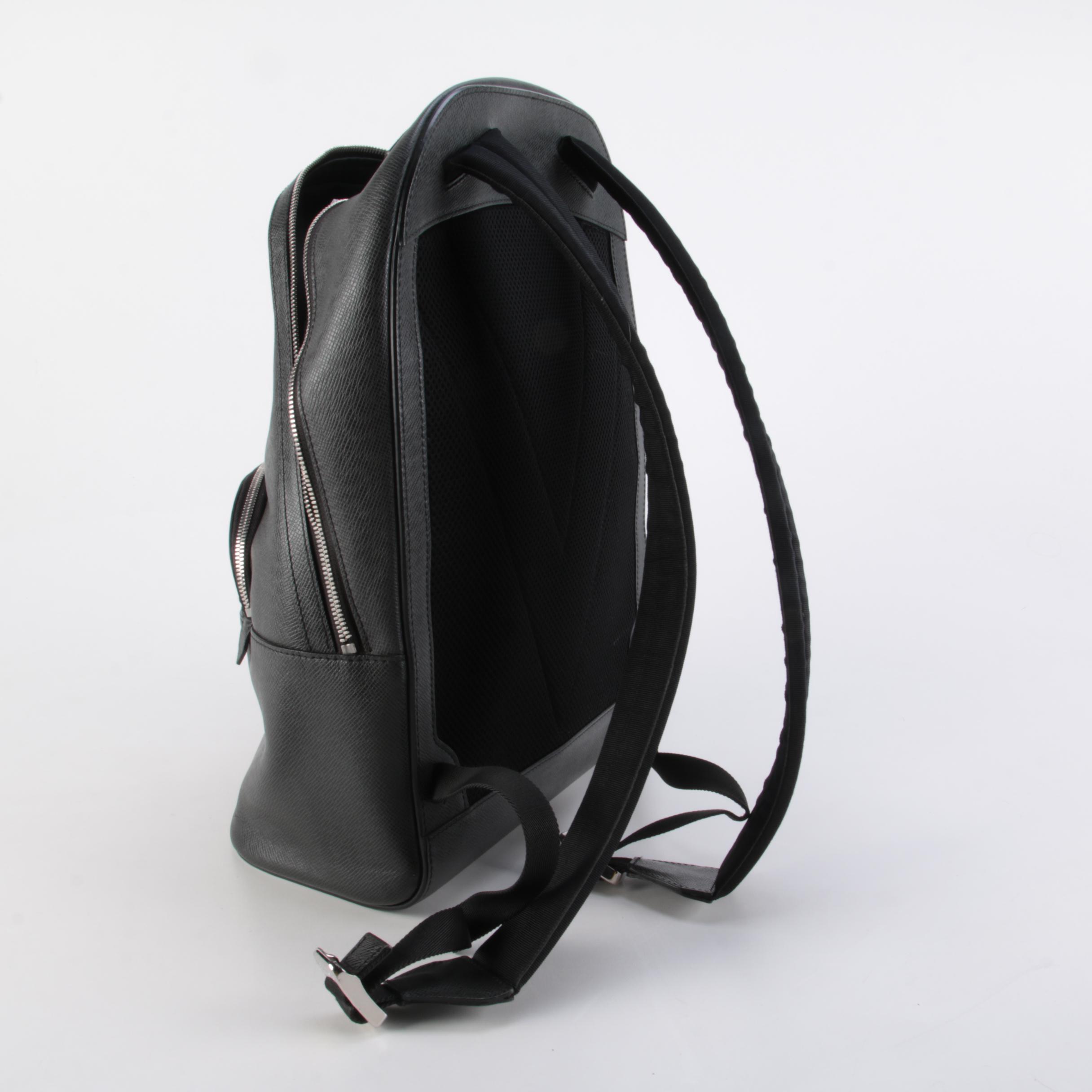Louis Vuitton Anton Backpack in Black Taiga Leather