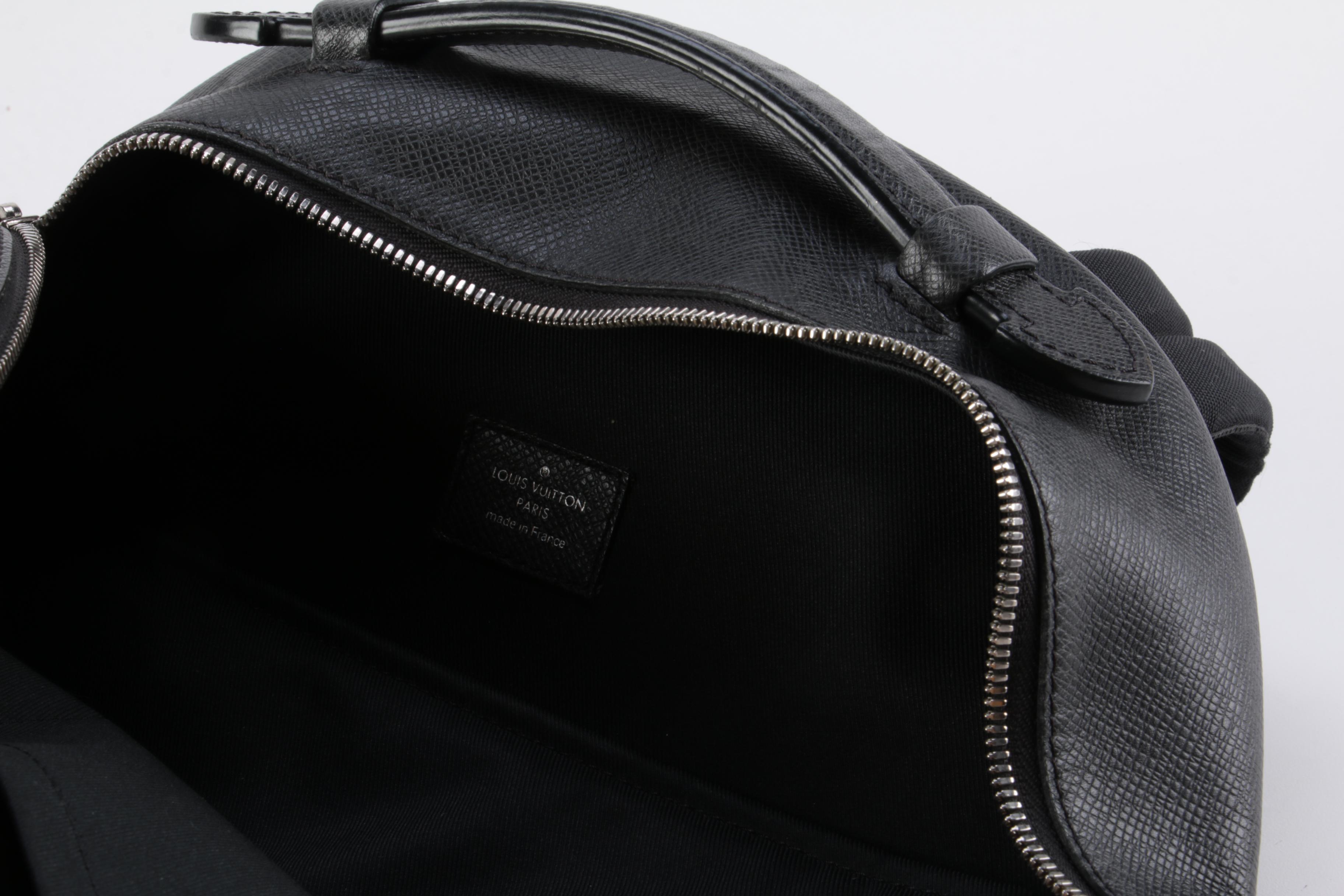 Louis Vuitton Anton Backpack in Black Taiga Leather