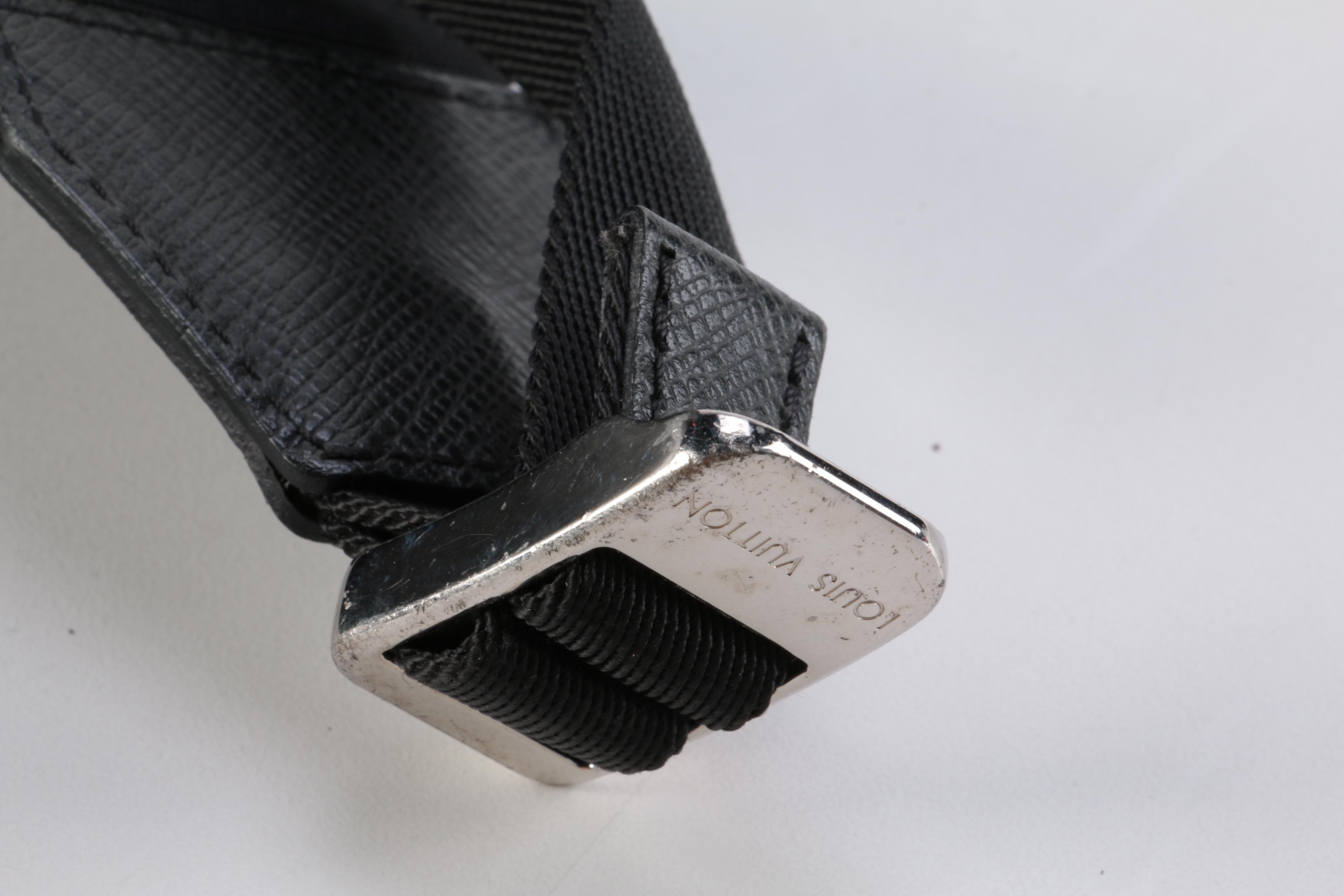 Louis Vuitton Anton Backpack in Black Taiga Leather