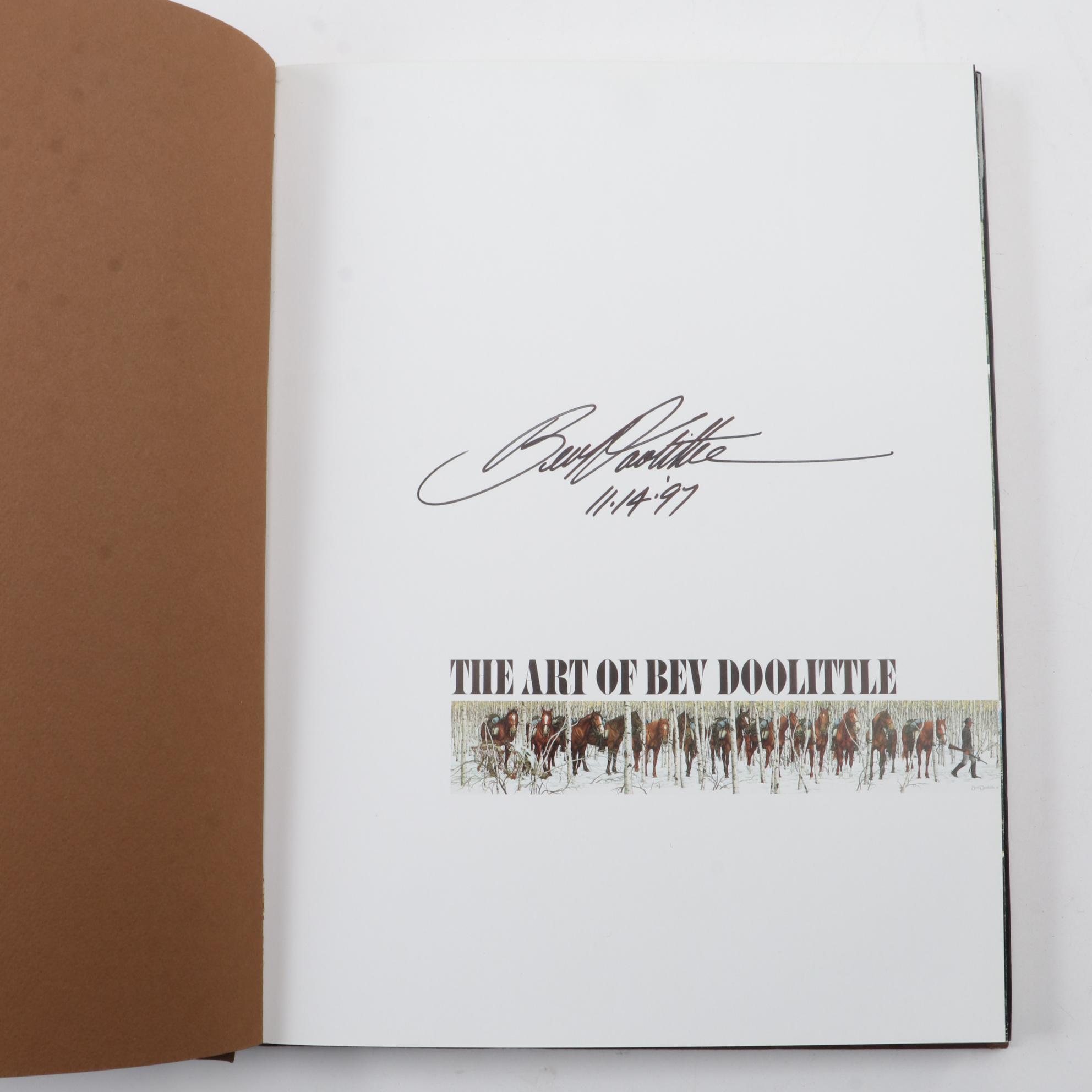 Signed "The Art of Bev Doolittle" with "Visions: The Art of Bev Doolittle"