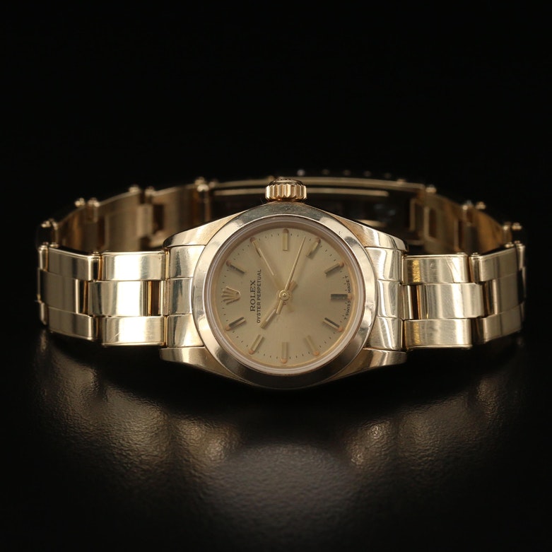 1983 Rolex Oyster Perpetual 14K Yellow Gold Automatic Watch