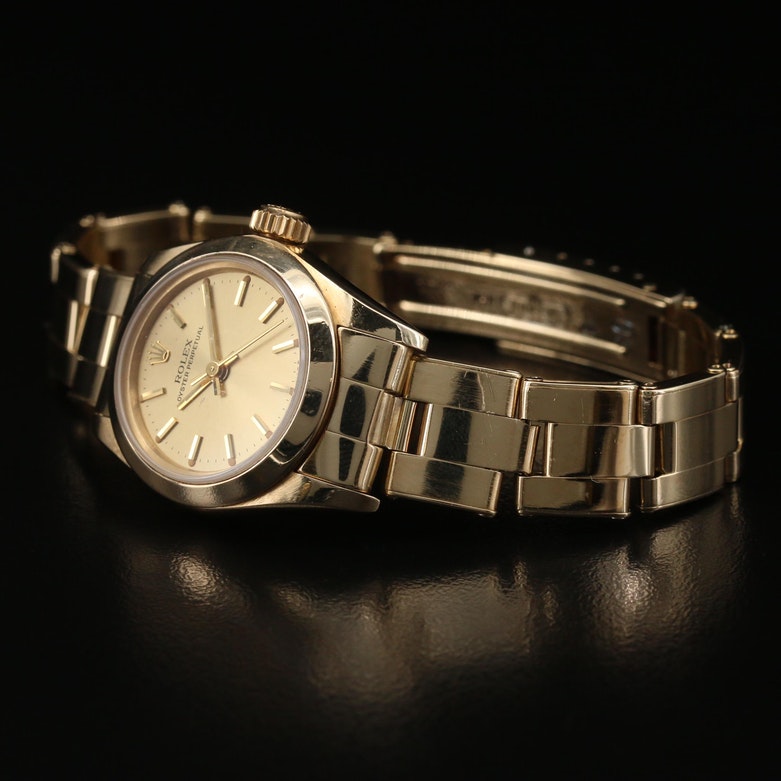 1983 Rolex Oyster Perpetual 14K Yellow Gold Automatic Watch