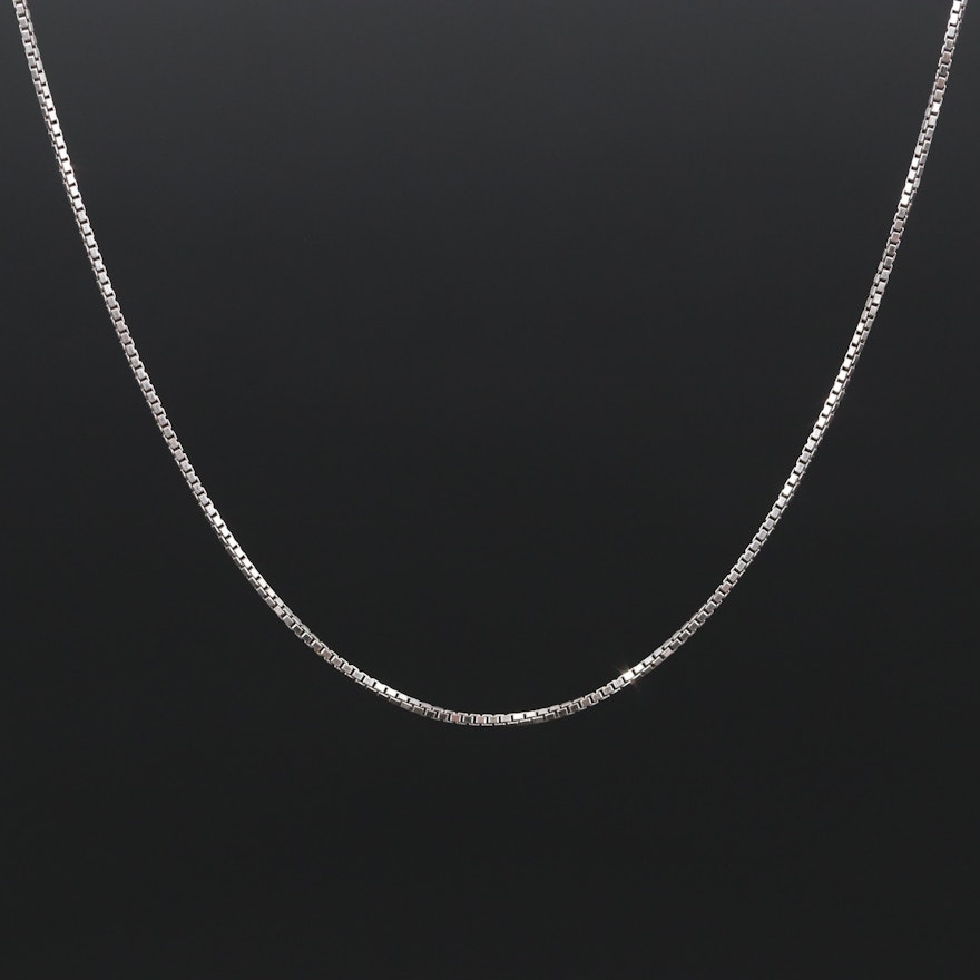 Sterling Box Chain Necklace