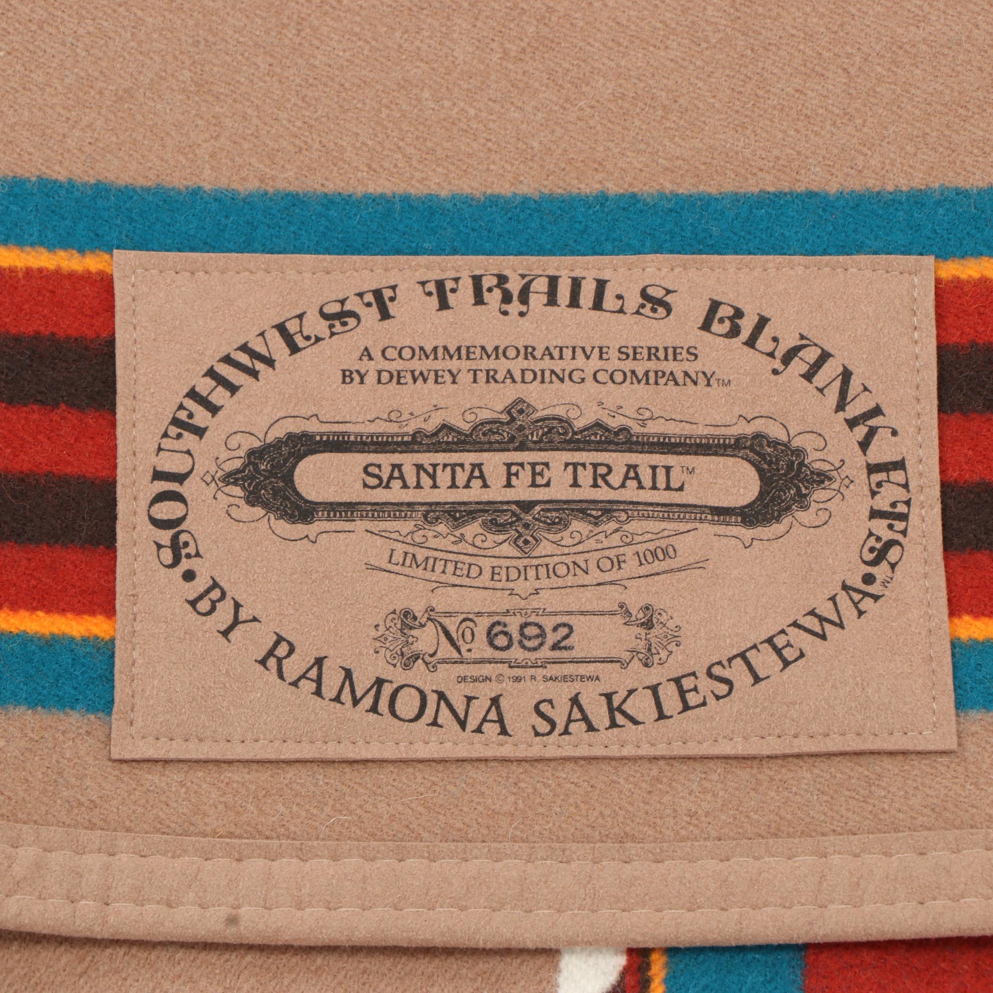 Ramona Sakiestewa for Dewey Trading Company "Santa Fe Trail" Wool Blanket
