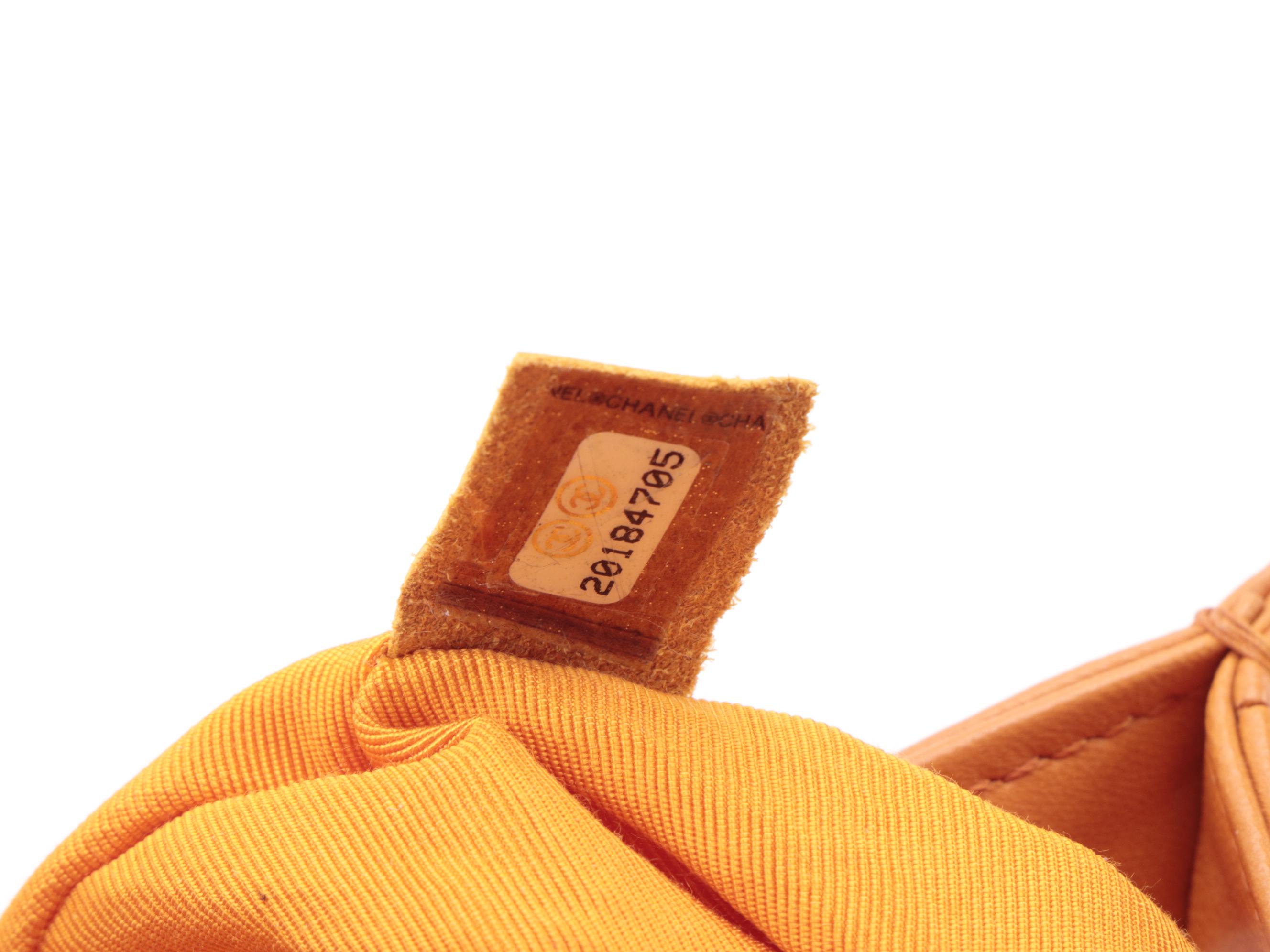 Chanel Medium Boy Flap Shoulder Bag in Orange Quilted Lambskin with Chain Strap