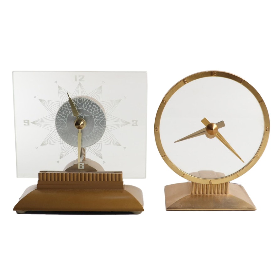 Mastercrafters Starlight and Jefferson Golden Hour Clocks, Mid-20th Century