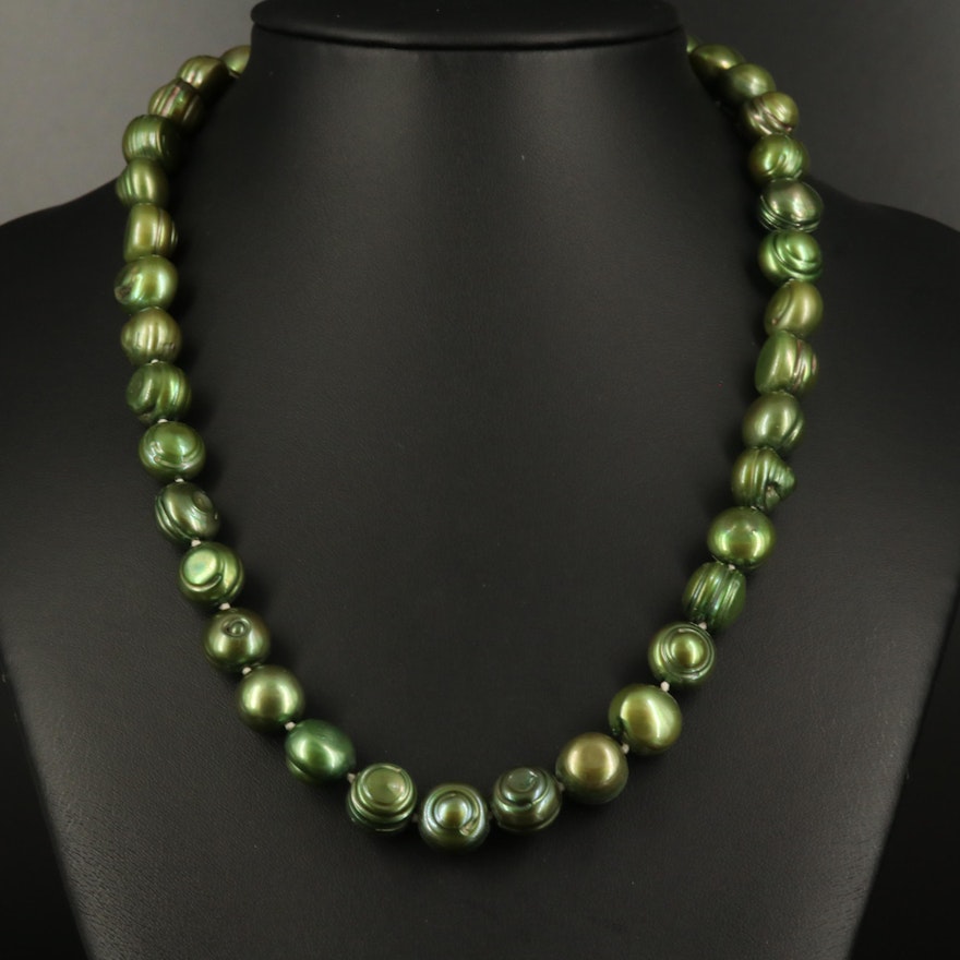 Baroque Pearl Strand Necklace with 14K Clasp