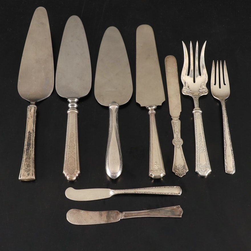 Gorham "Camellia" and Other Sterling Silver Flatware, Early to Mid 20th C.