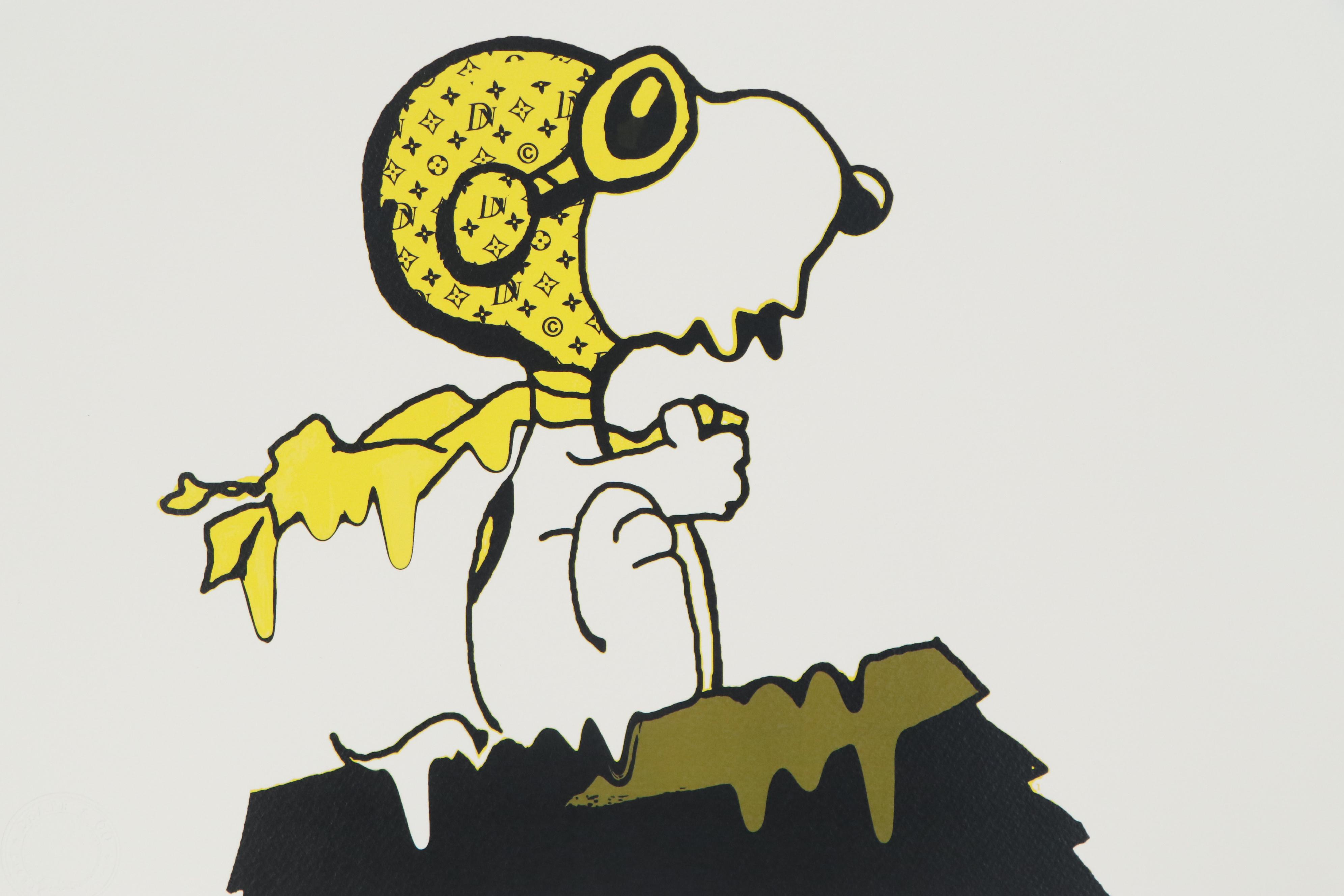 Death NYC Giclée of Snoopy with Louis Vuitton Aviator Cap