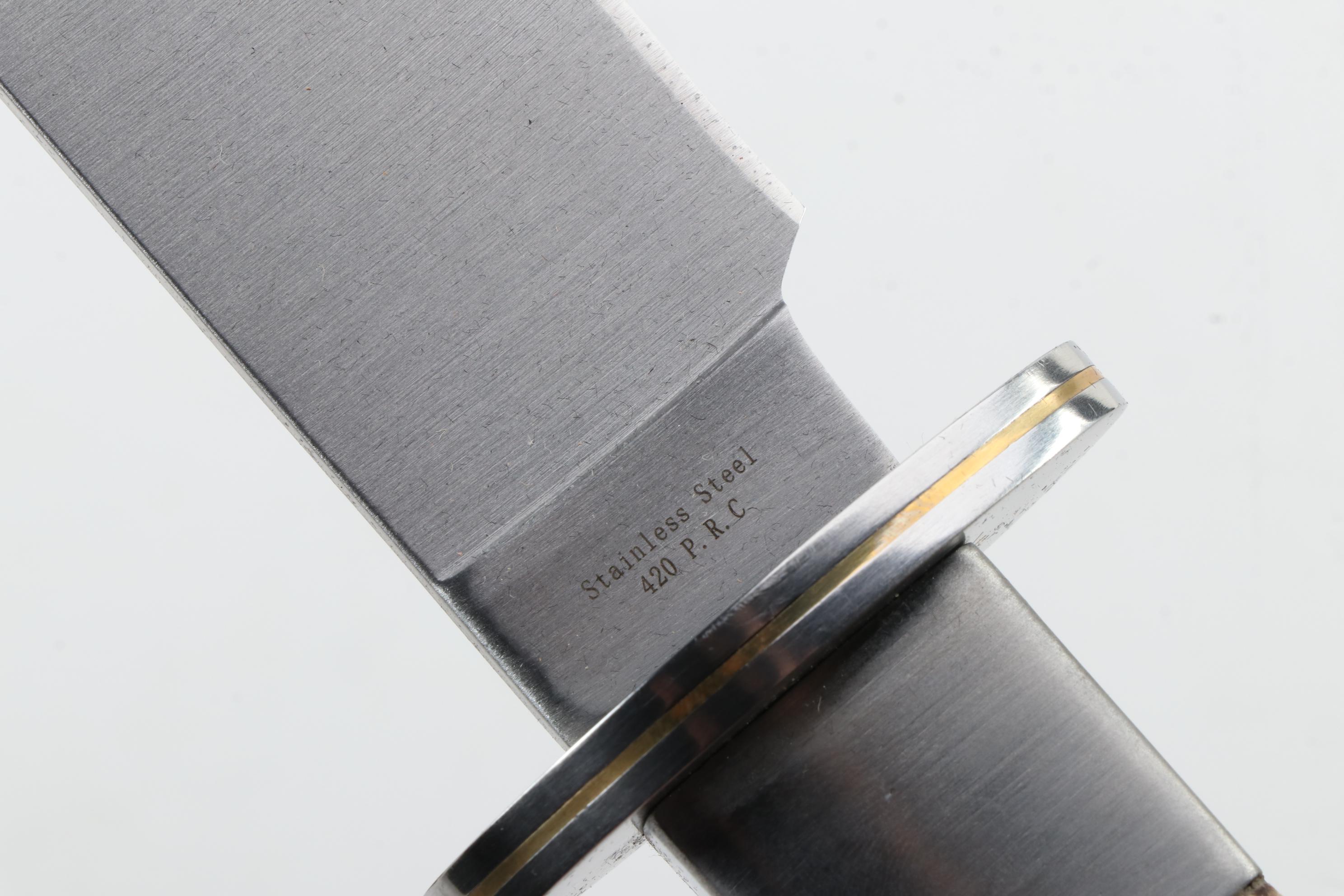 American Mint "Bald Eagle" Hunting Knife with Wooden Display Case