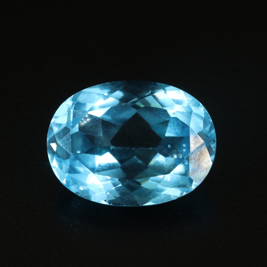 Loose 12.38 CT Sky Blue Topaz