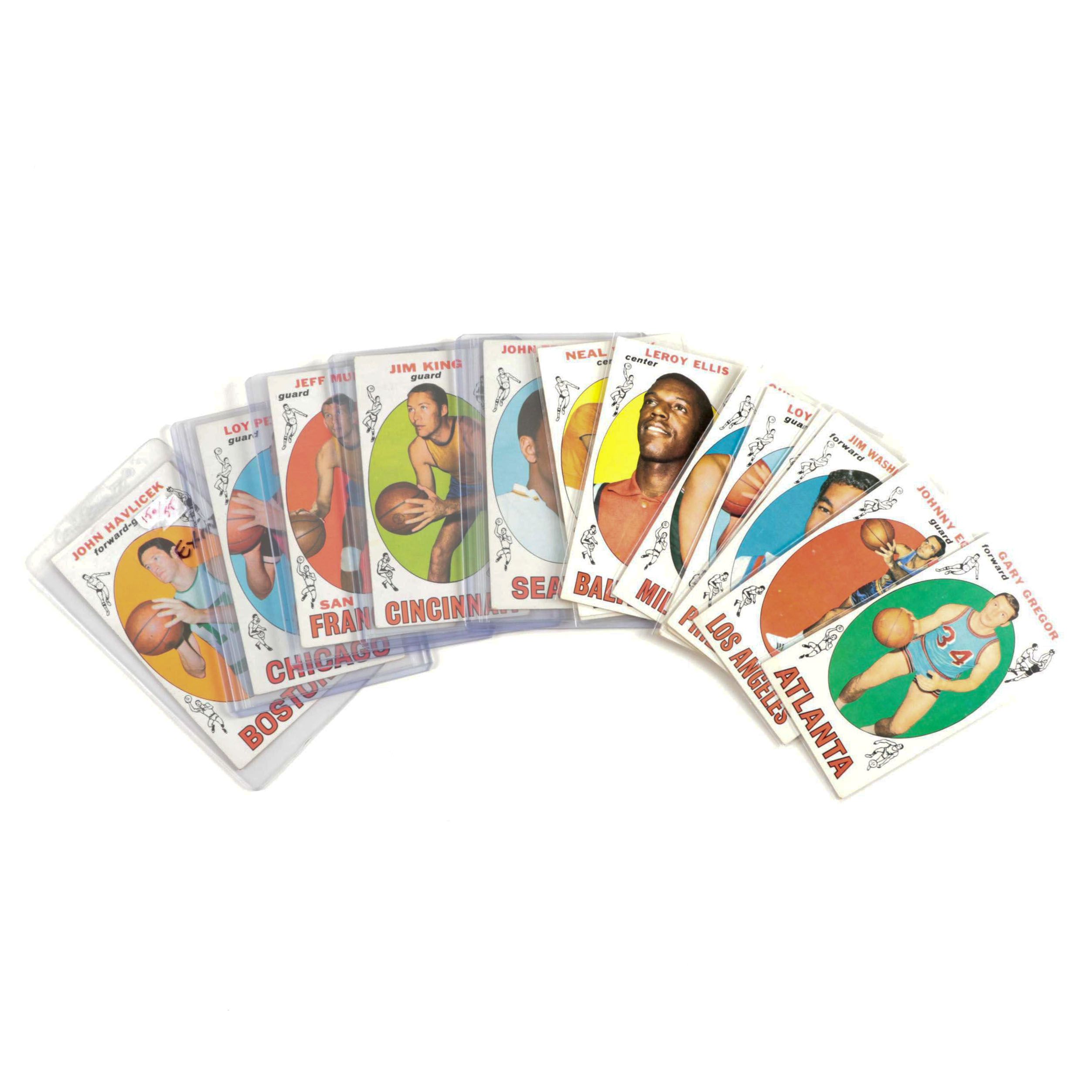 1969 Topps Basketball Cards with John Havlicek