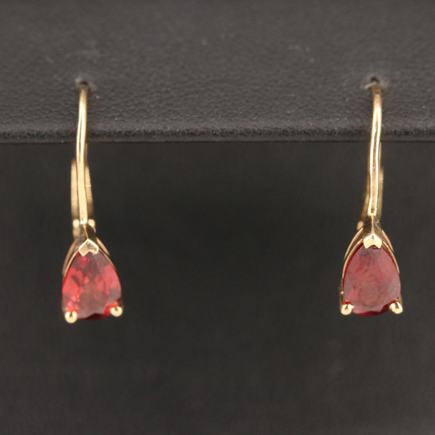 10K Garnet Earrings