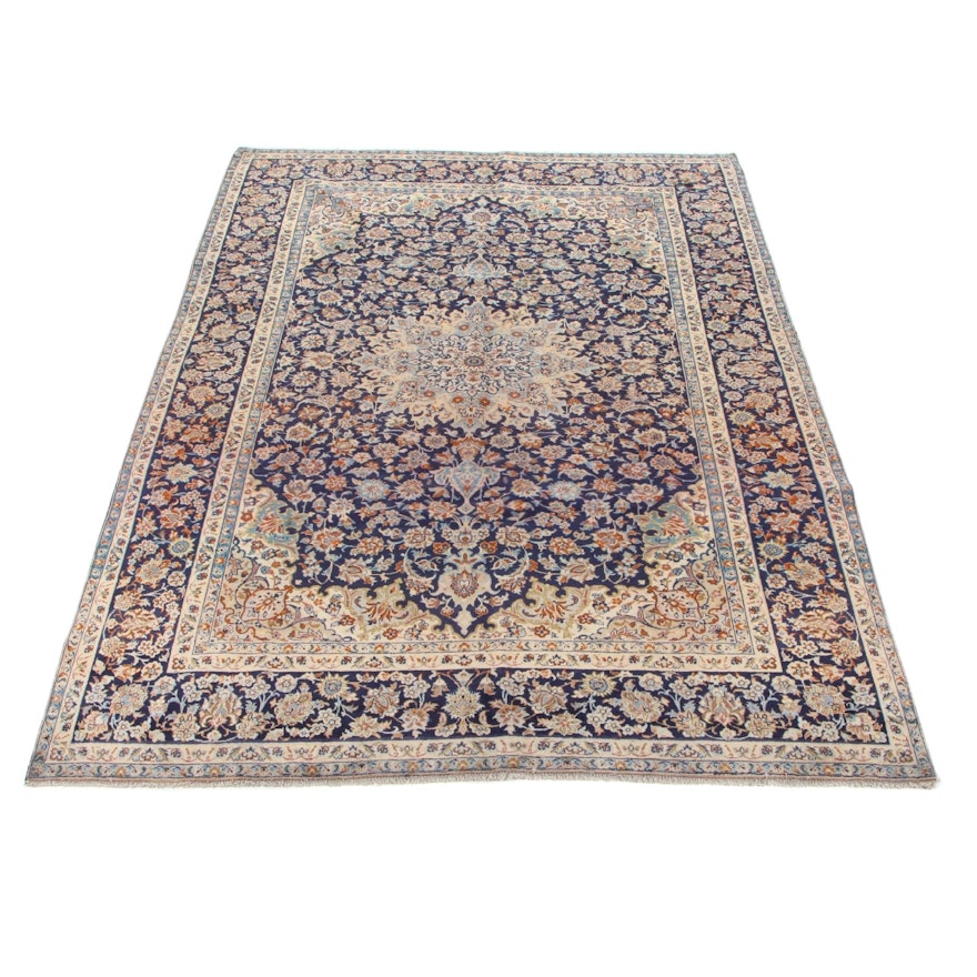 9'6 x 13'9 Hand-Knotted Persian Isfahan Room Size Rug