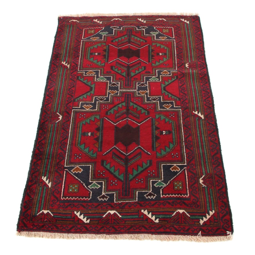 3'0 x 4'10 Hand-Knotted Persian Baluch Area Rug, 2000s